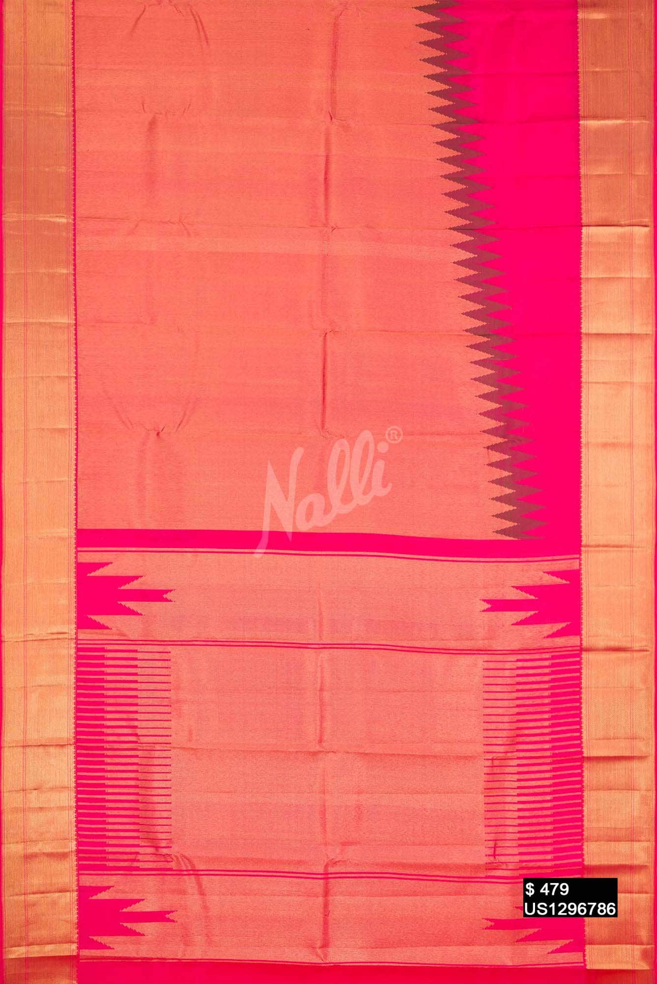 Pink Kanchipuram Silk Saree