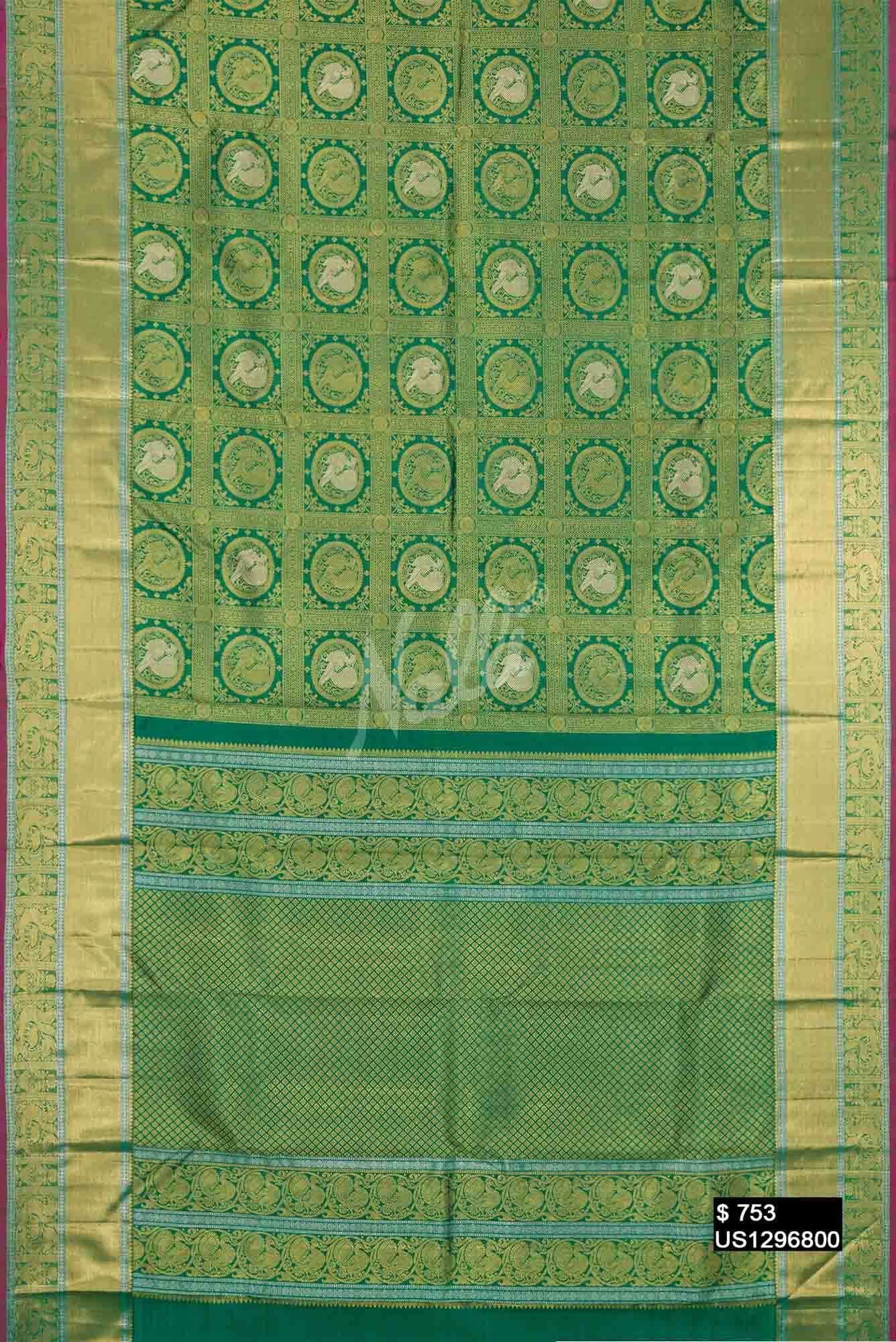 Green Kanchipuram Silk Saree