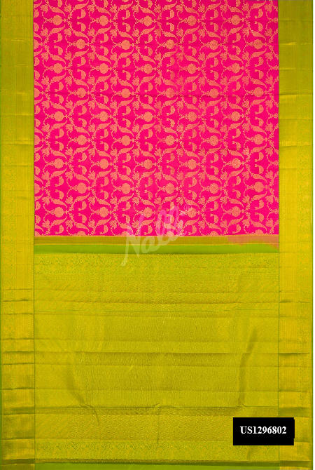 Pink Kanchipuram Silk Saree