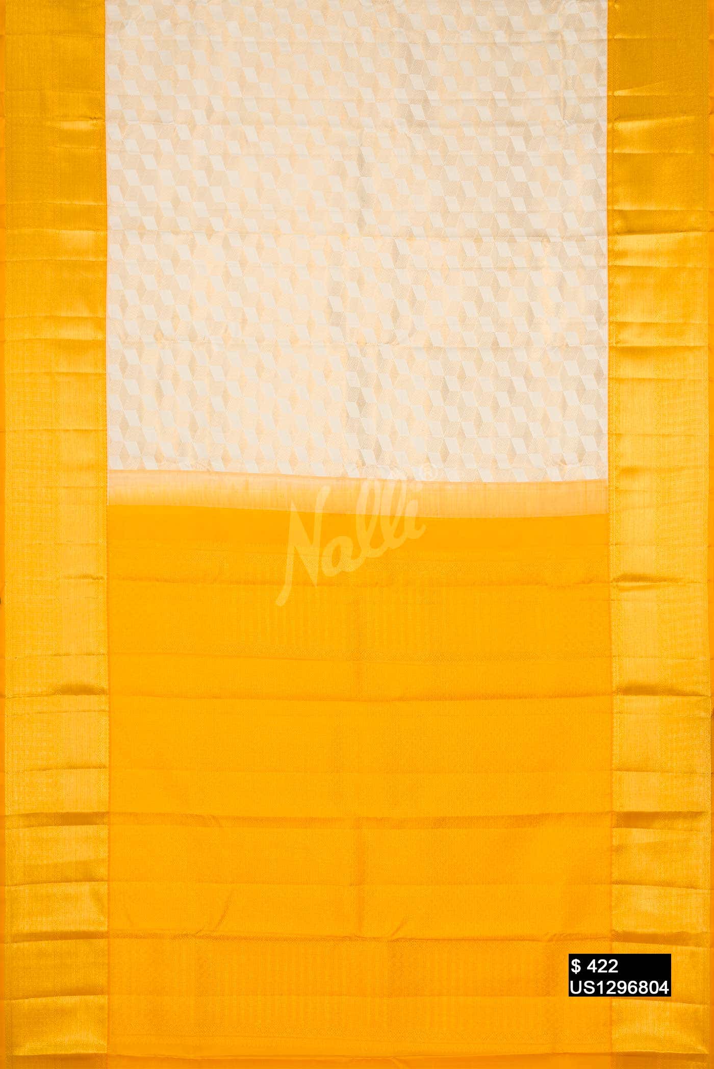 Off White Kanchipuram Silk Saree