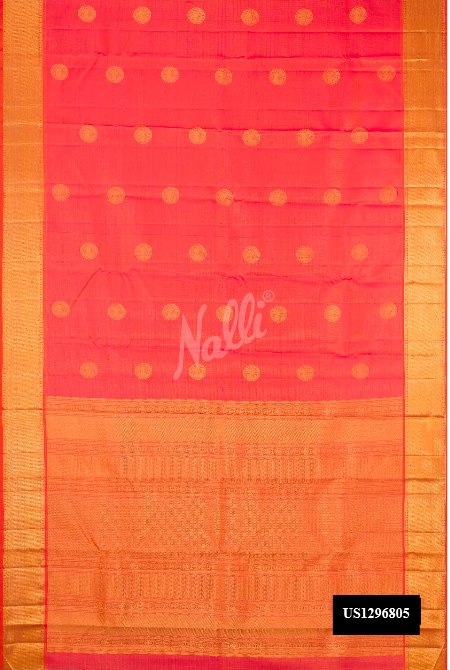 Orange Kanchipuram Silk Saree