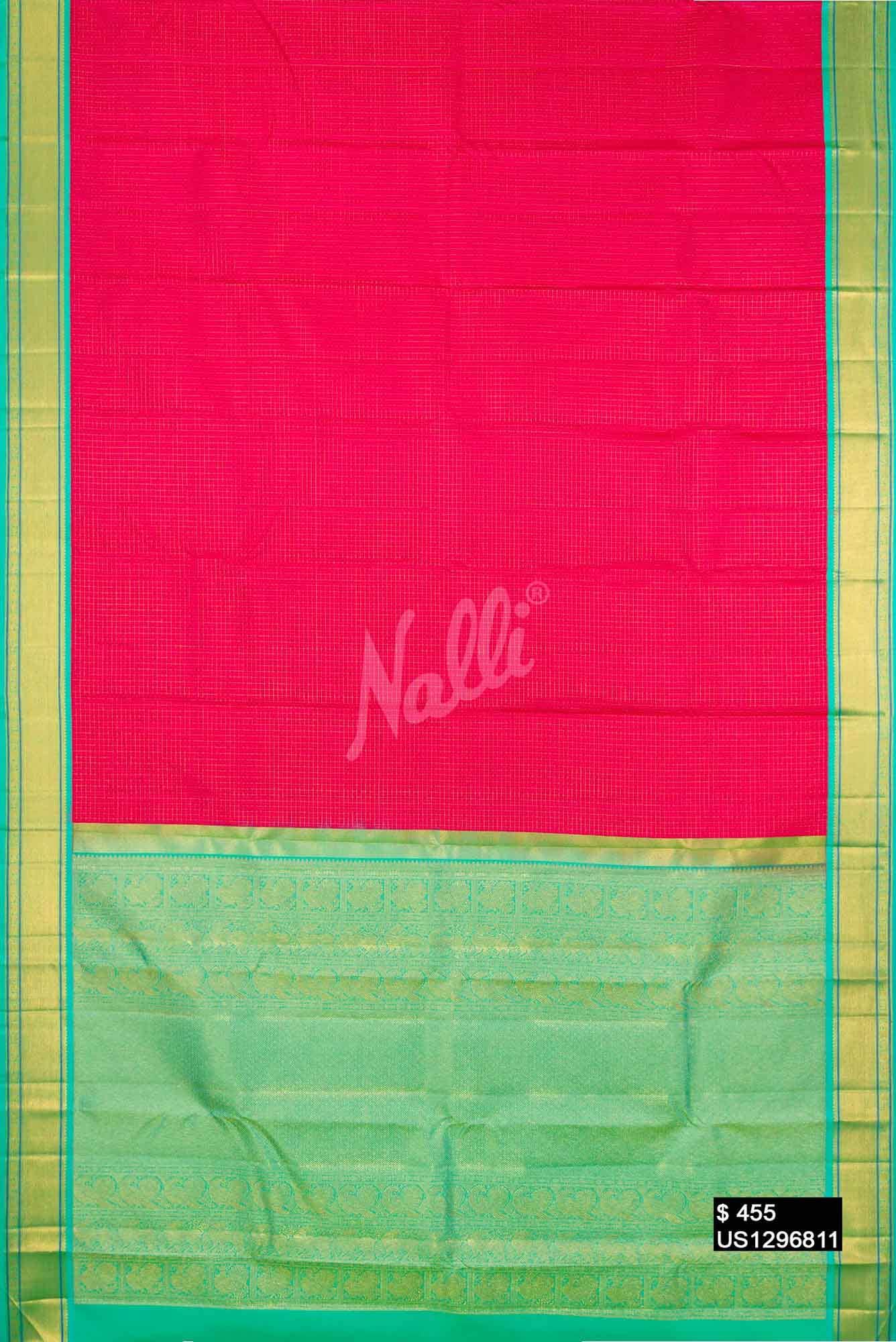Dark Pink Kanchipuram Silk Saree