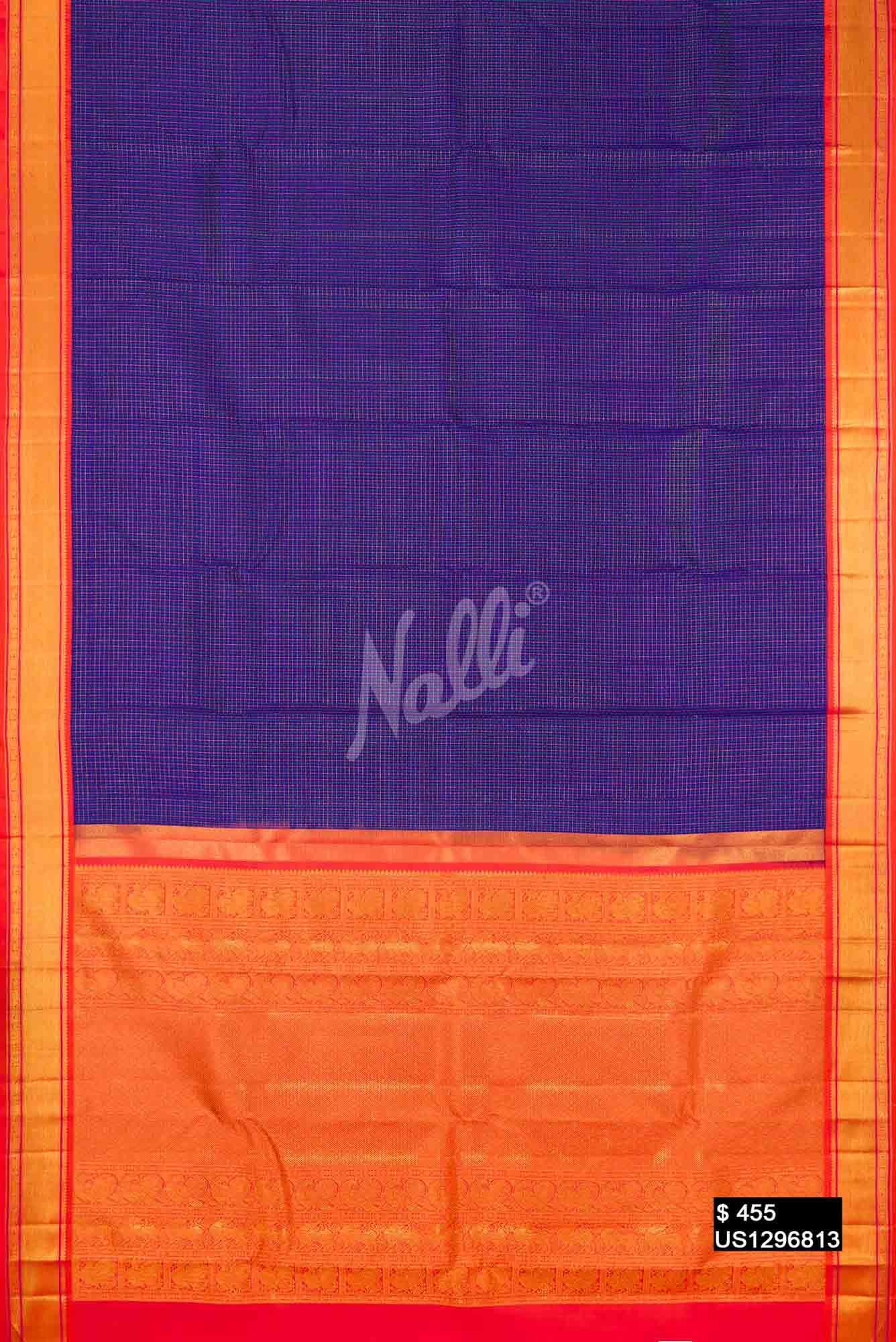 Royal Blue Kanchipuram Silk Saree