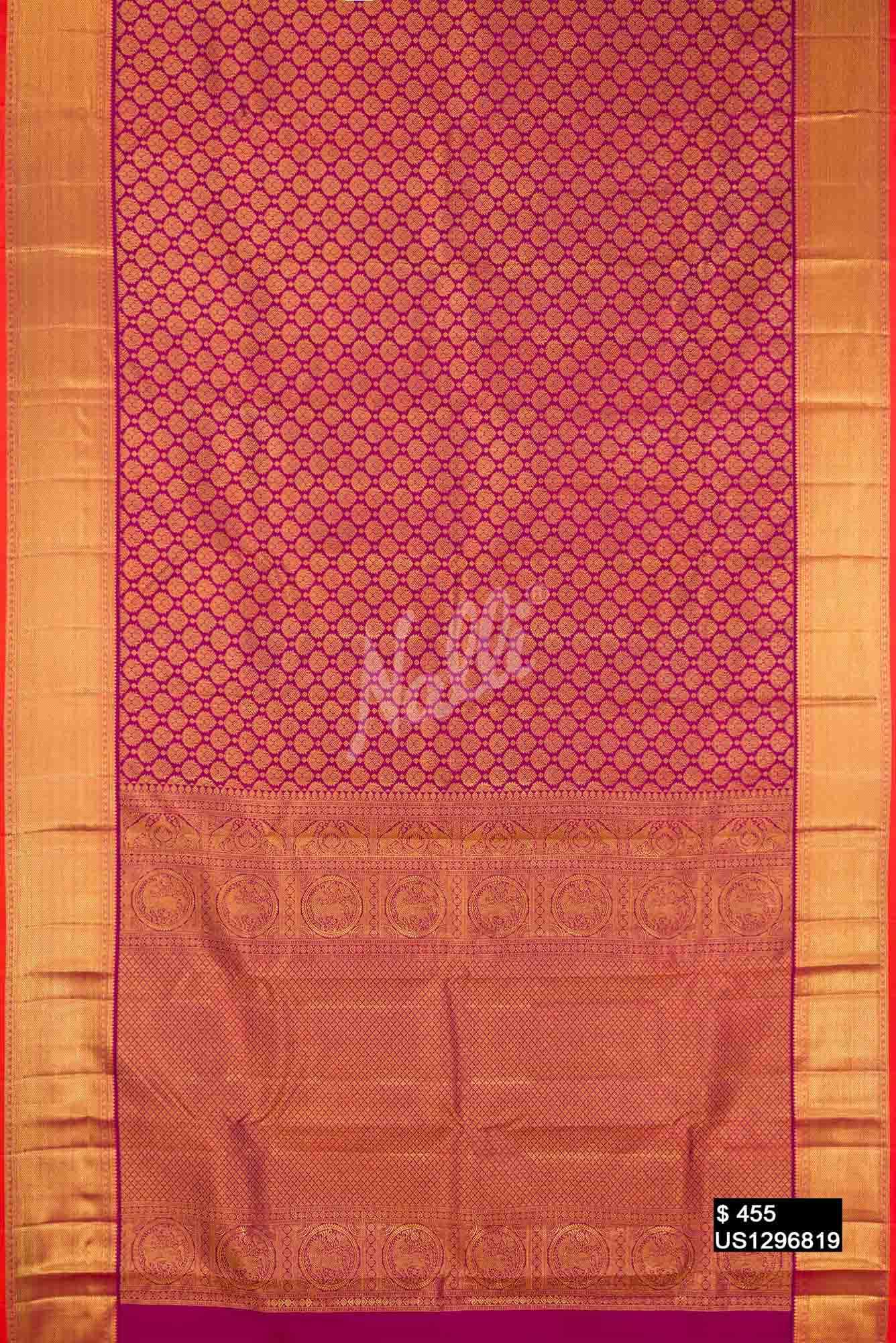 Magenta Kanchipuram Silk Saree