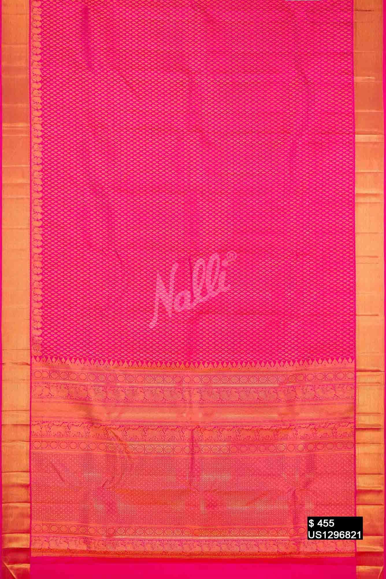 Pink Kanchipuram Silk Saree