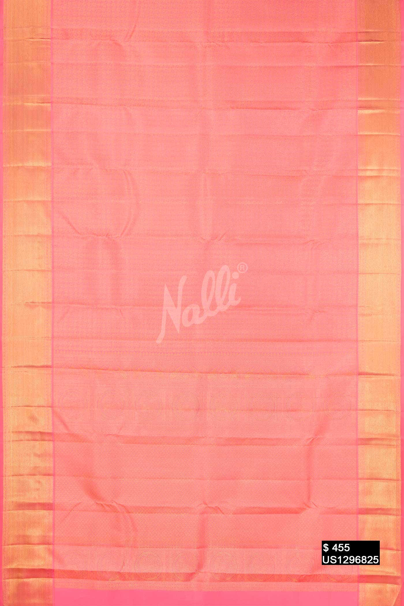 Peach Kanchipuram Silk Saree