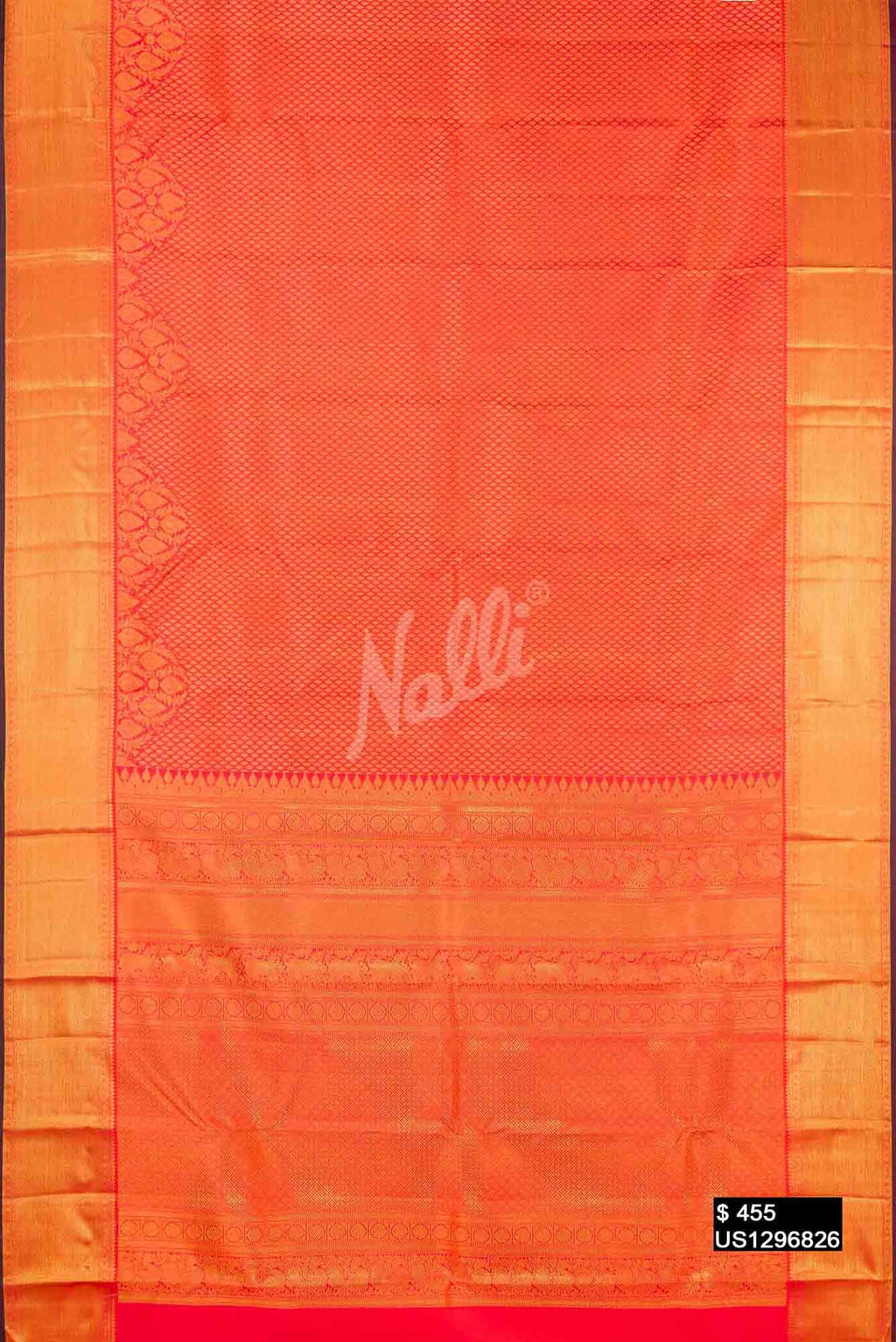 Dark Pink Kanchipuram Silk Saree