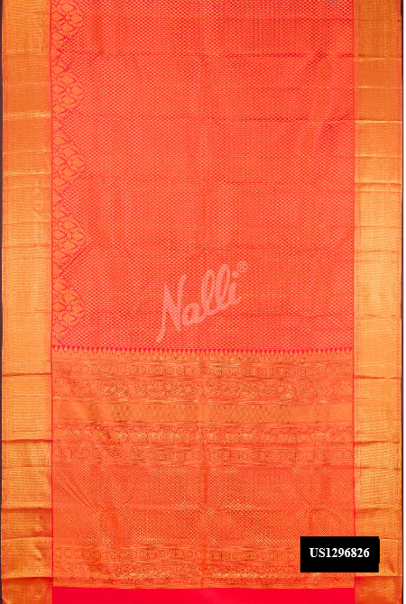 Dark Pink Kanchipuram Silk Saree