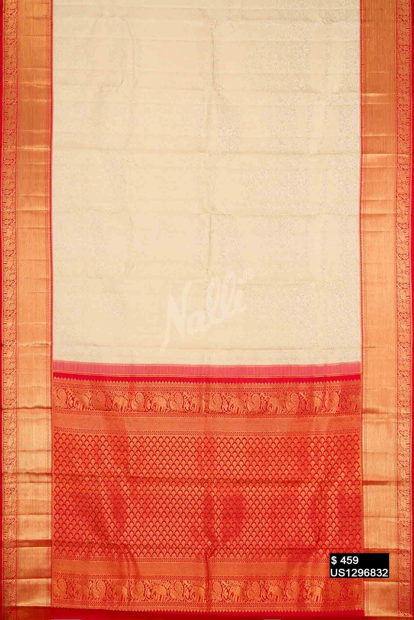 Sandal Kanchipuram Silk Saree