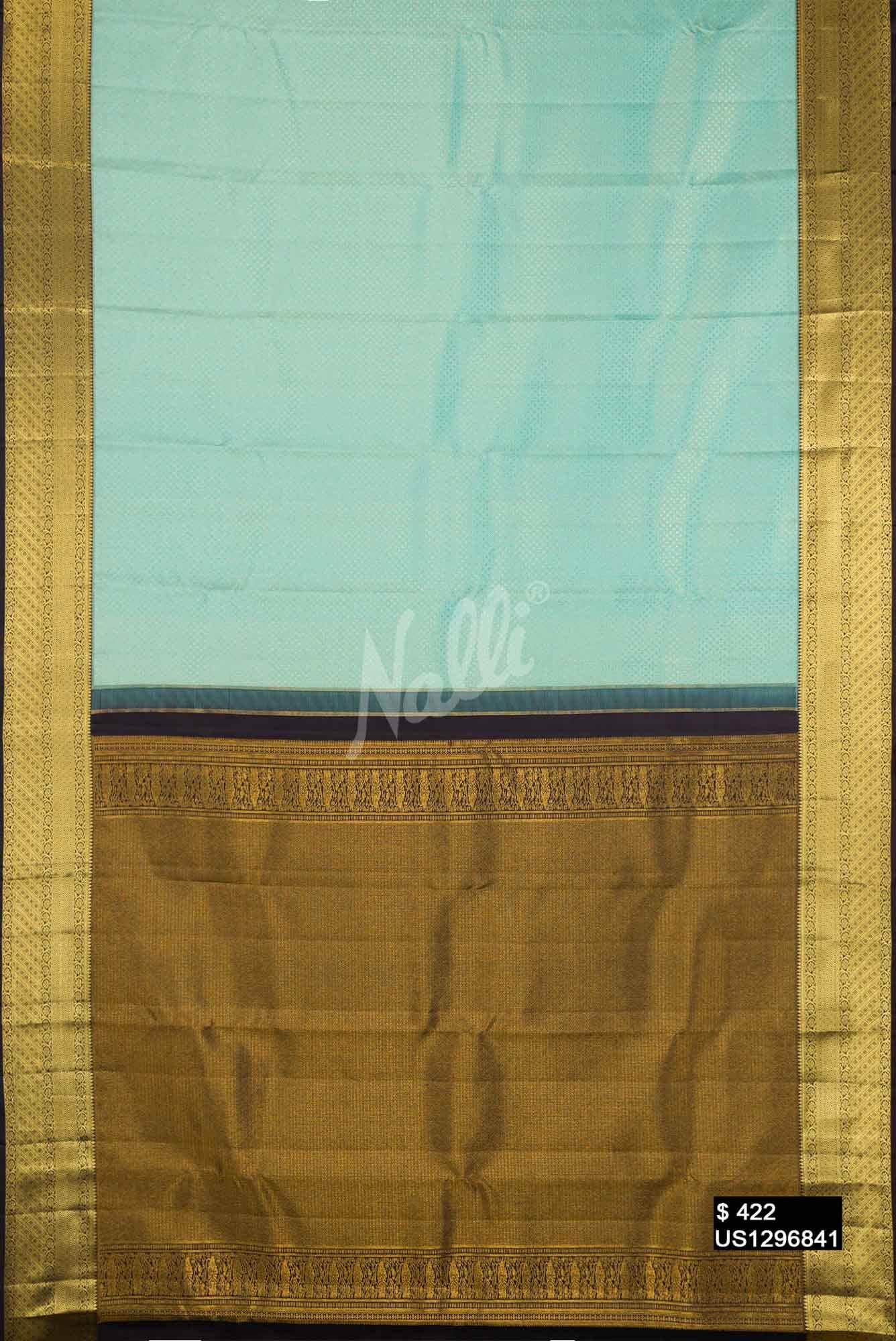 Light Blue Kanchipuram Silk Saree