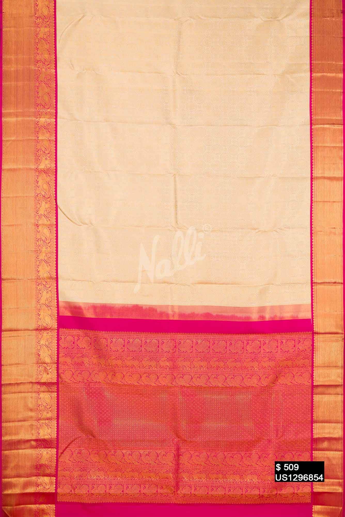 Sandal Kanchipuram Silk Saree