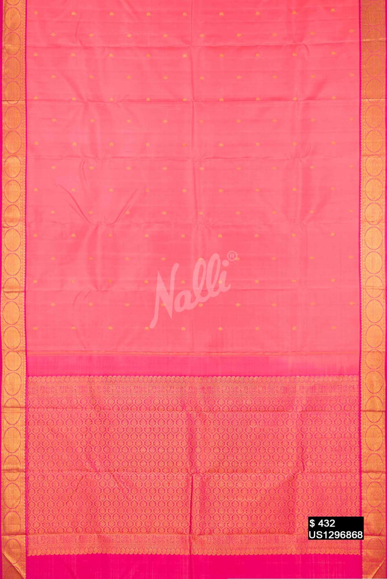 Peach Kanchipuram Silk Saree