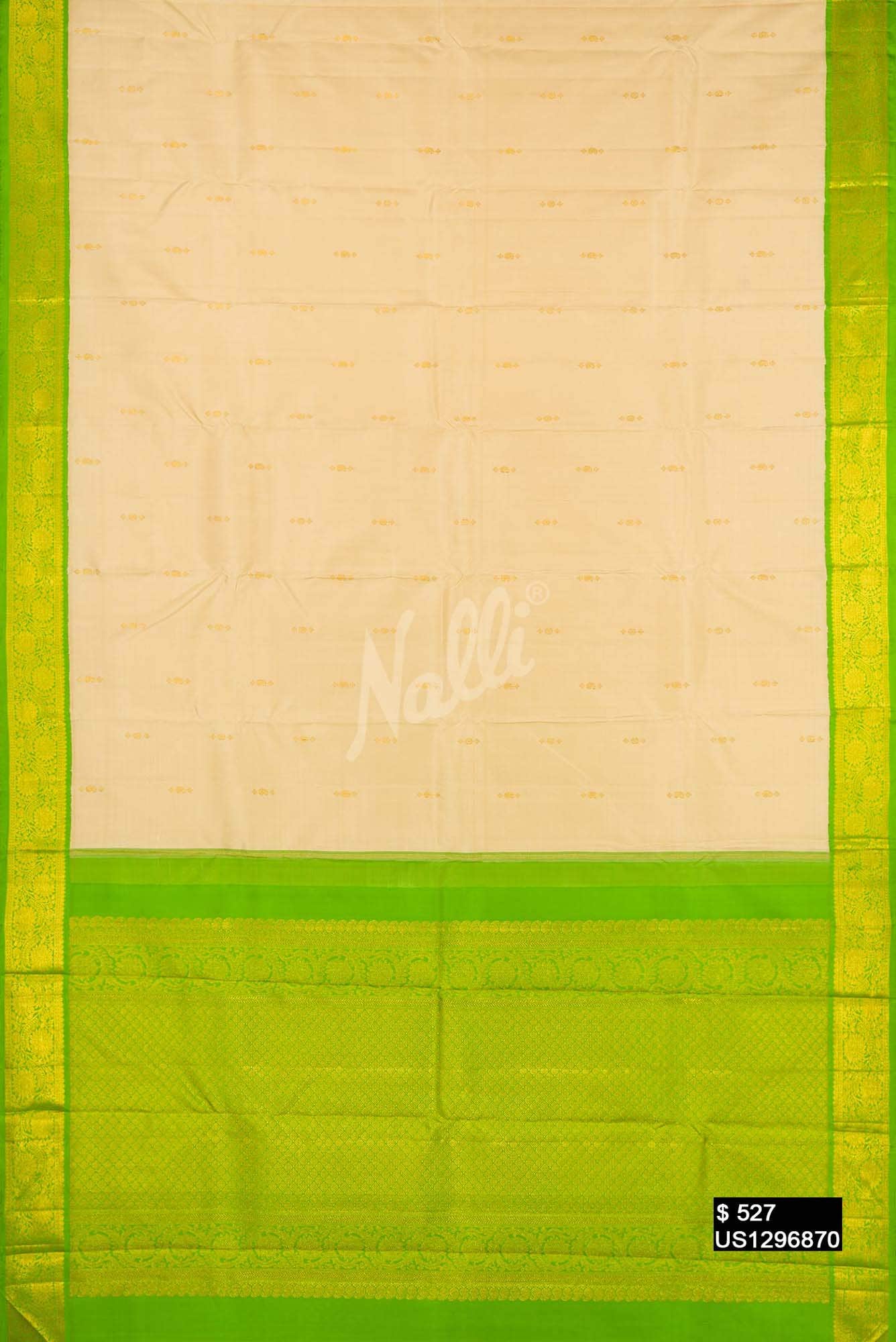 Beige Kanchipuram Silk Saree