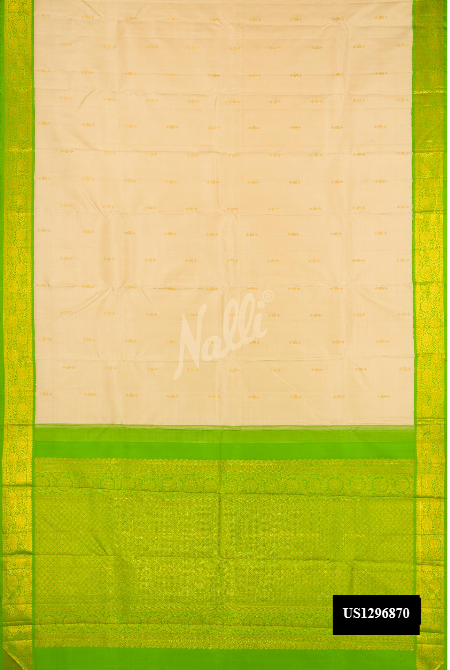 Beige Kanchipuram Silk Saree