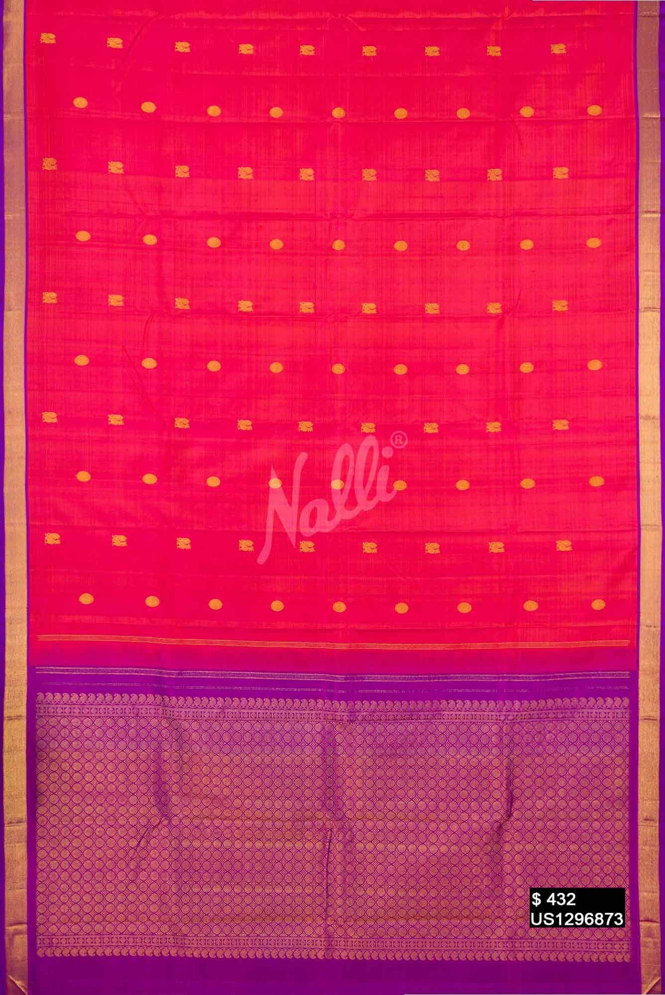 Dark Pink Kanchipuram Silk Saree