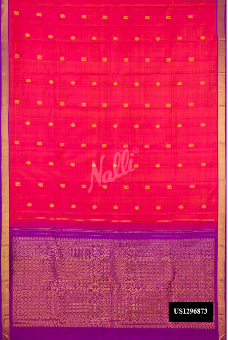 Dark Pink Kanchipuram Silk Saree