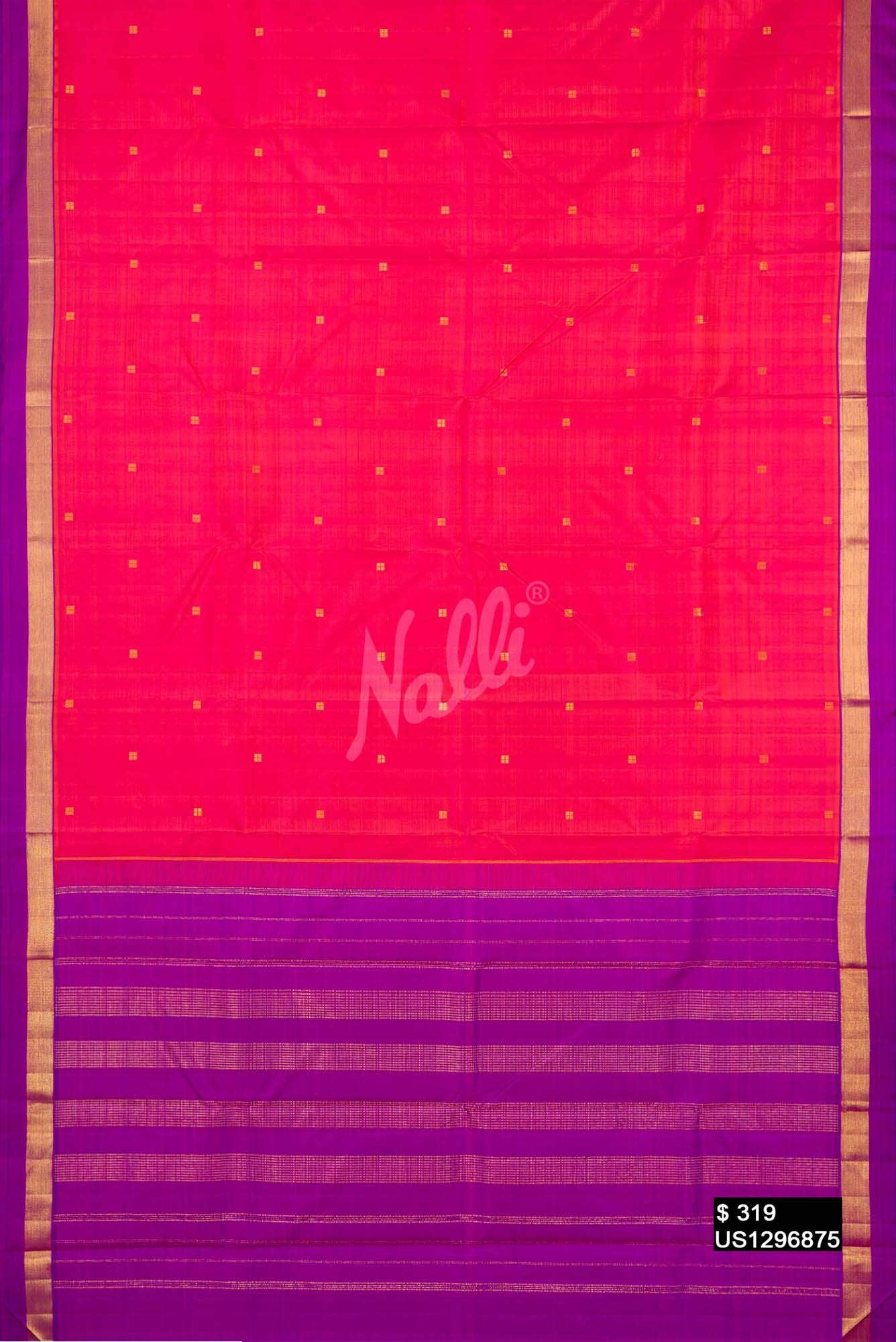 Dark Pink Kanchipuram Silk Saree
