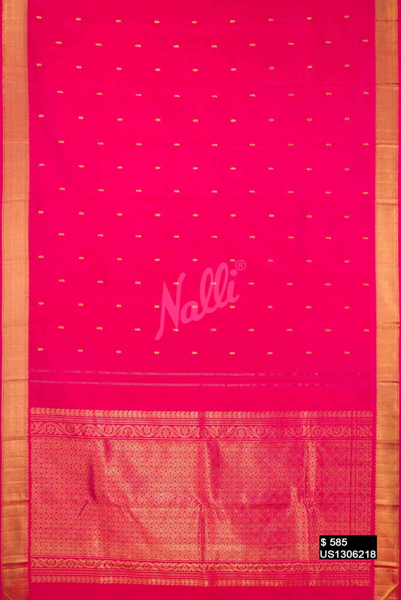 Pink Kanchipuram Silk Saree