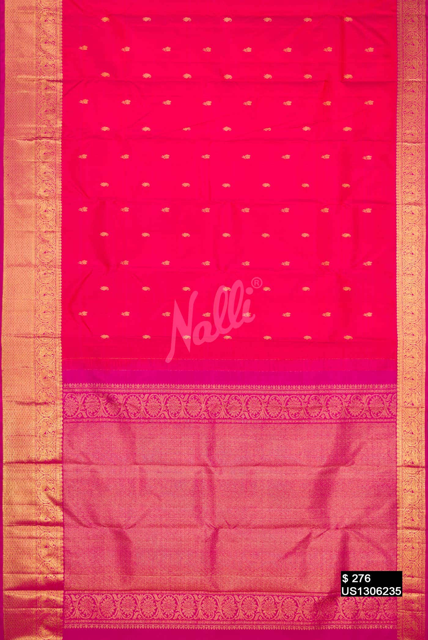 Pink Kanchipuram Silk Saree