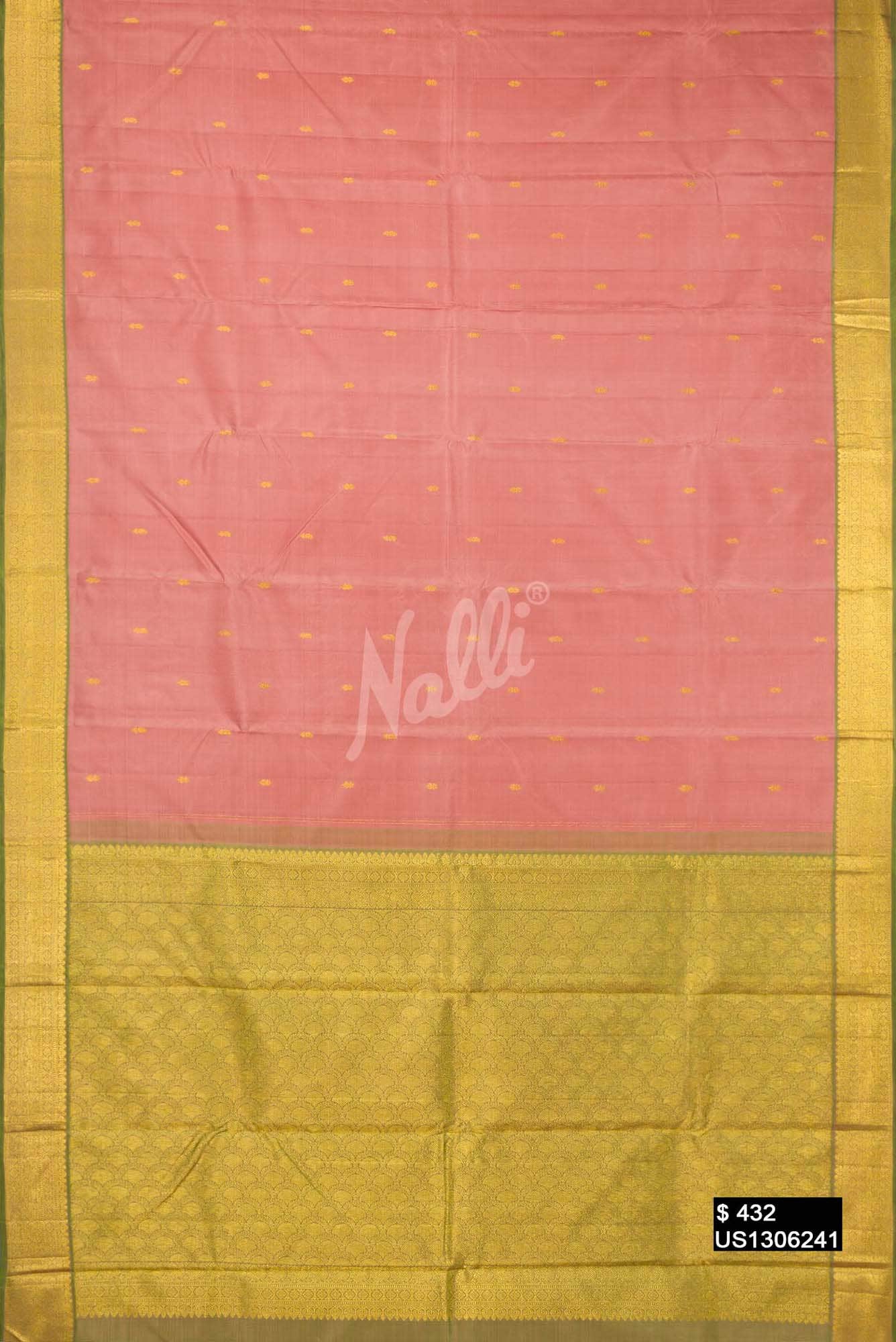 Peach Kanchipuram Silk Saree
