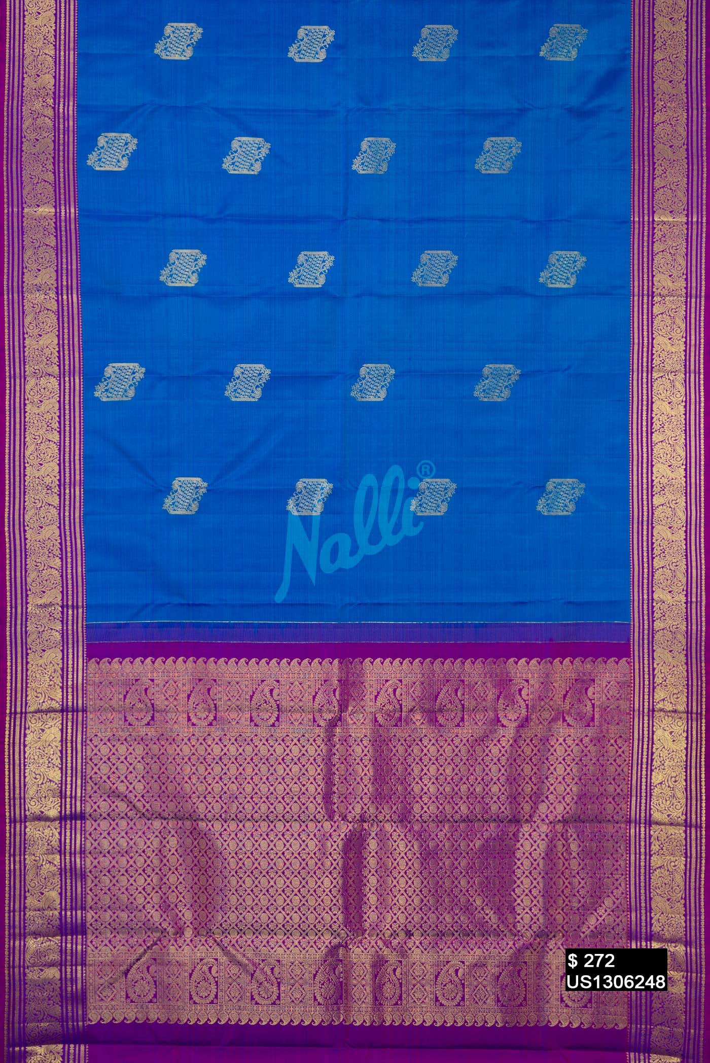 Royal Blue Kanchipuram Silk Saree