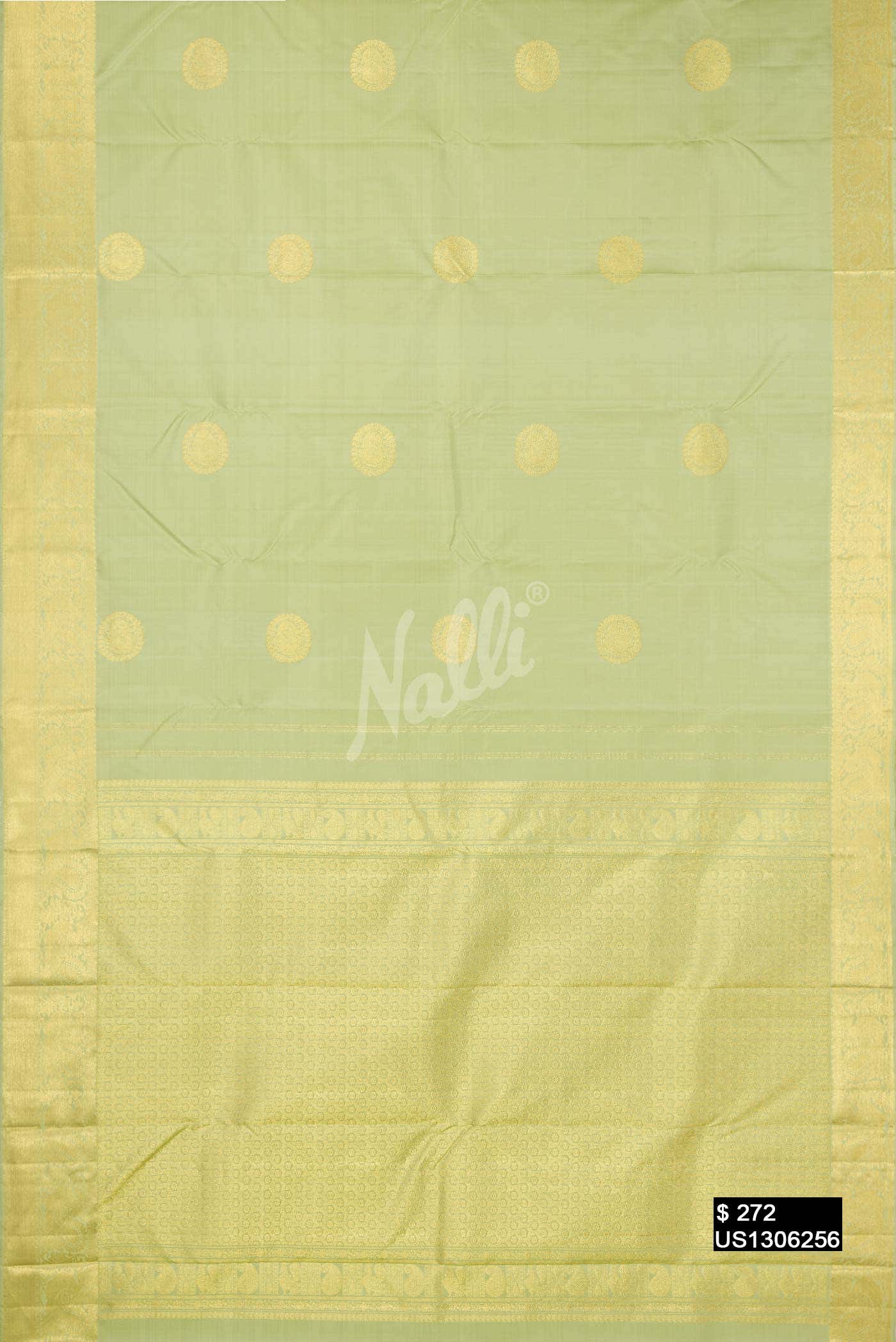 Pista Green Kanchipuram Silk Saree