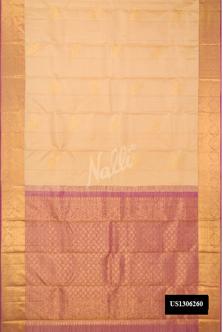 Sandal Kanchipuram Silk Saree