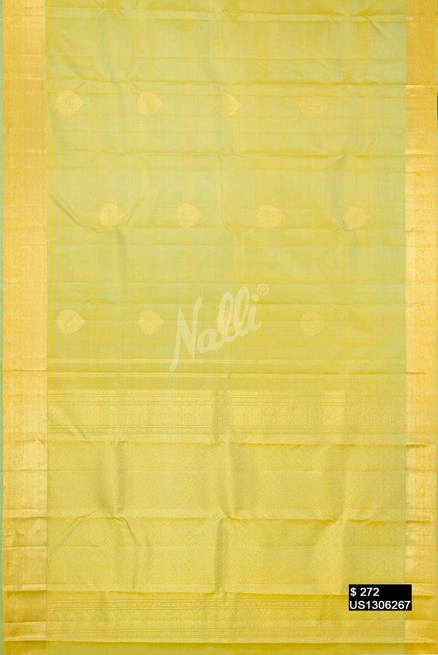 Pista Green Kanchipuram Silk Saree