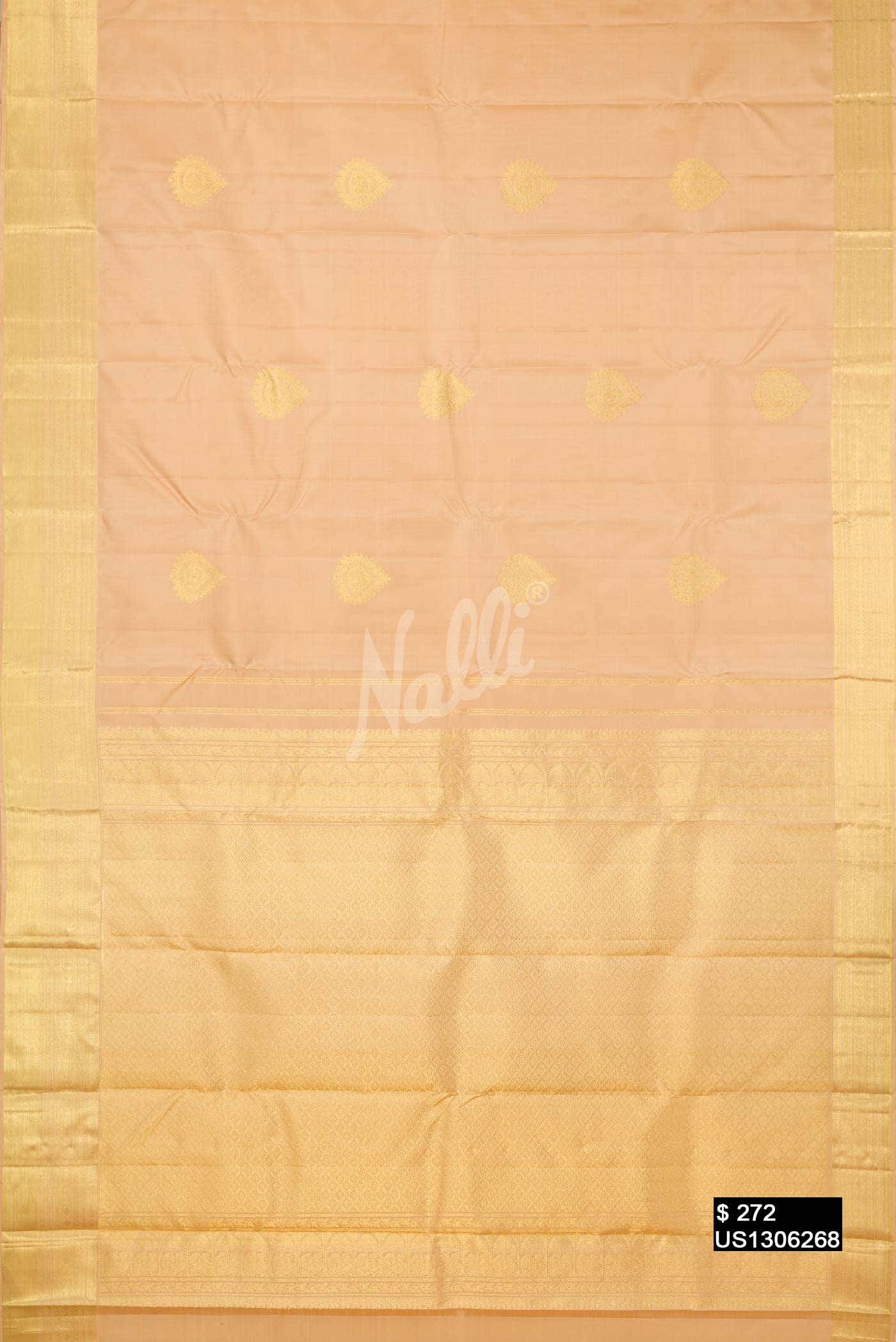 Sandal Kanchipuram Silk Saree