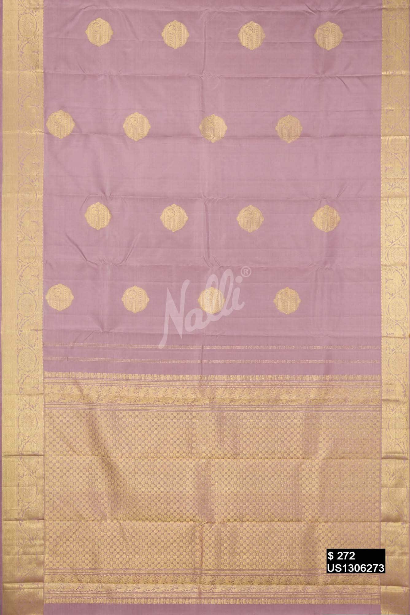 Lavender Kanchipuram Silk Saree