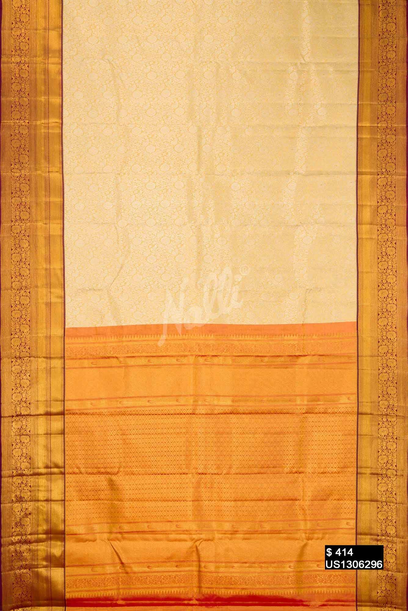 Gold Kanchipuram Tissue Silk Saree