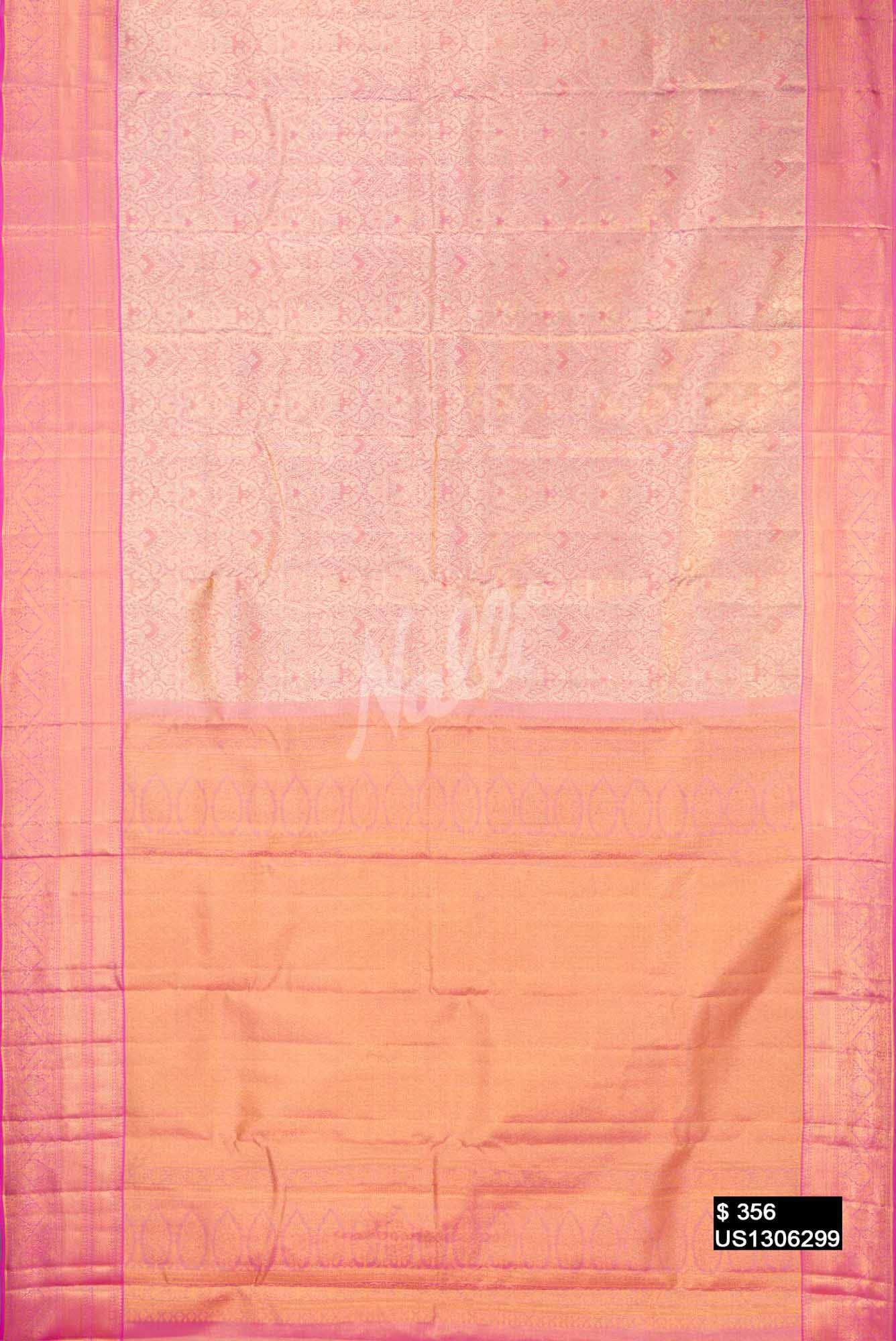 Pink Kanchipuram Tissue Silk Saree
