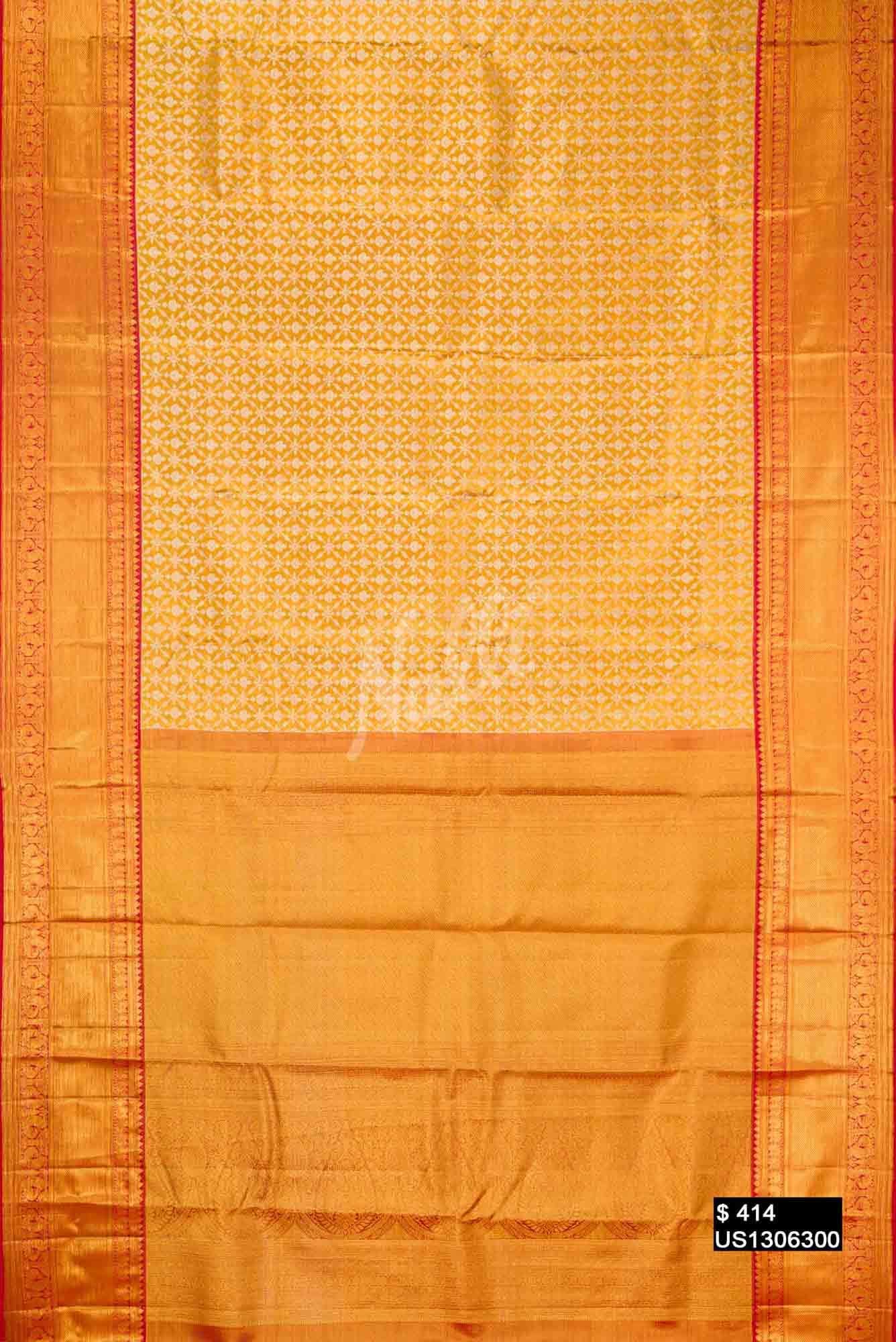 Gold Kanchipuram Tissue Silk Saree