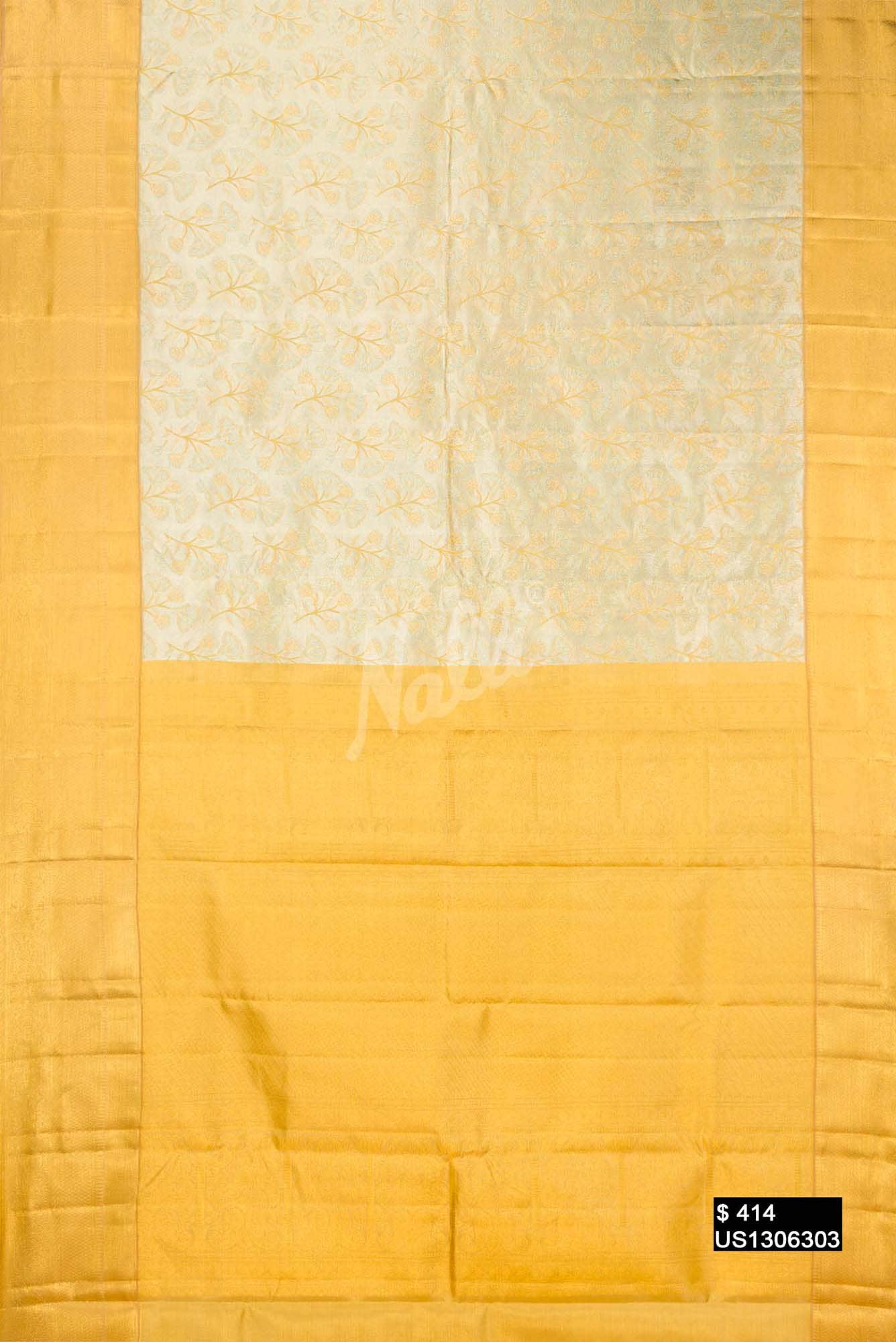 Silver Kanchipuram Tissue Silk Saree