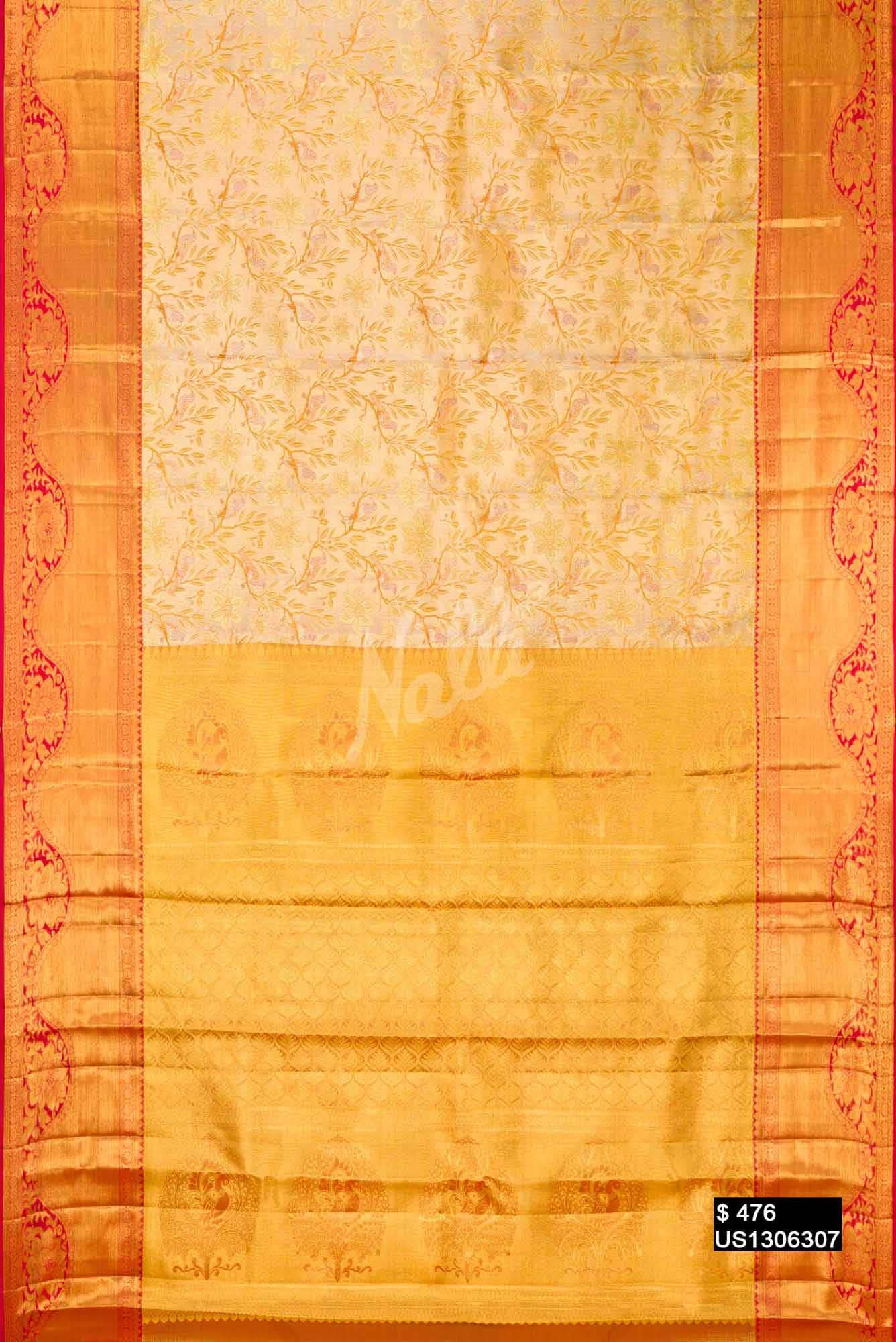 Gold Kanchipuram Silk Saree