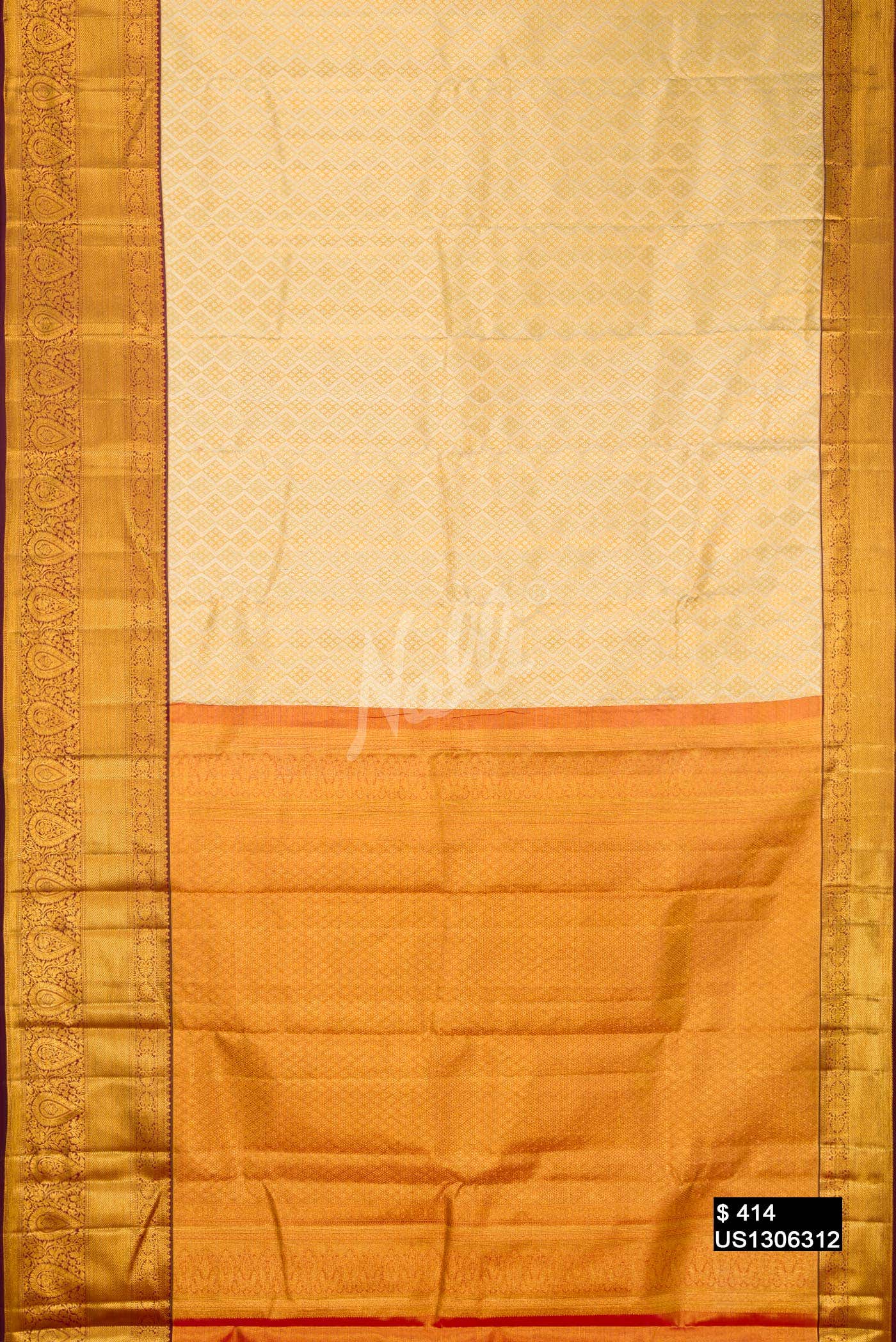 Gold Kanchipuram Tissue Silk Saree