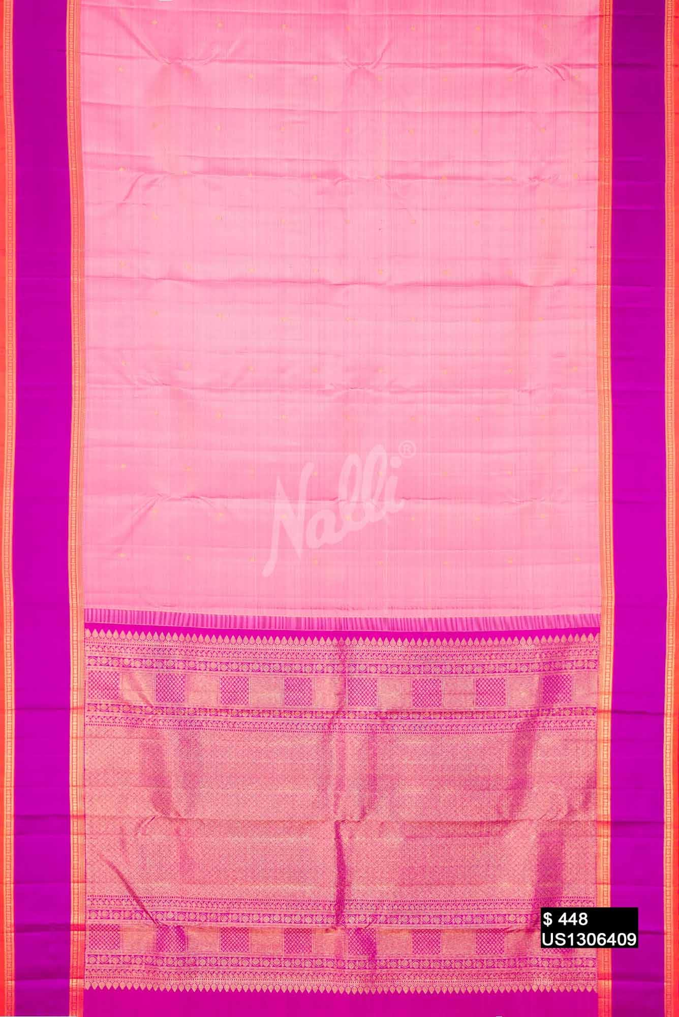 Pink Kanchipuram Silk Saree