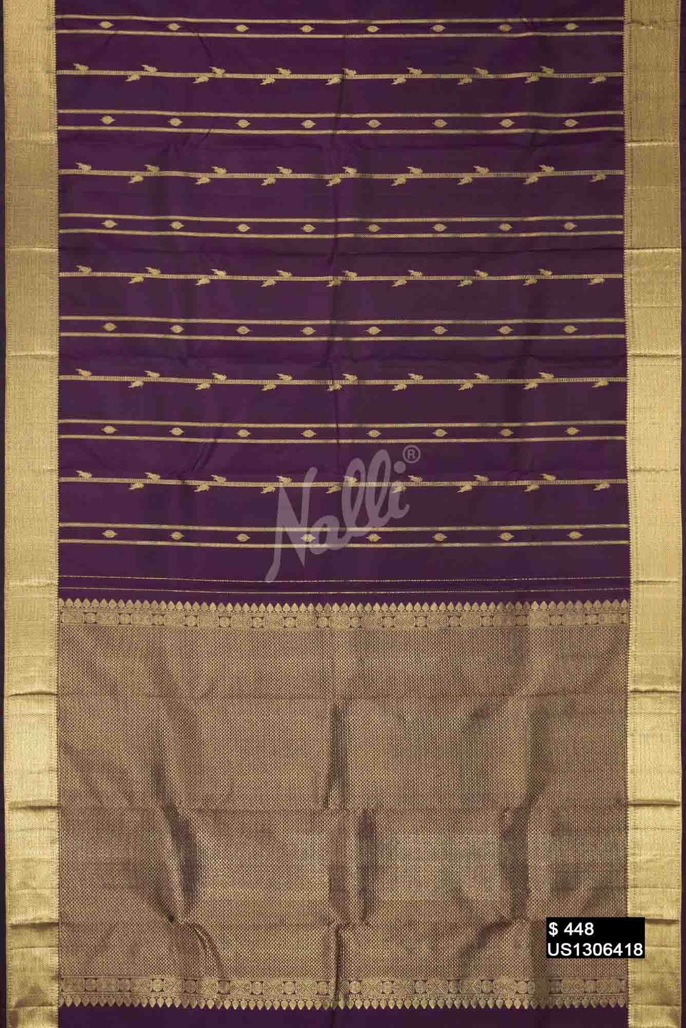 Violet Kanchipuram Silk Saree