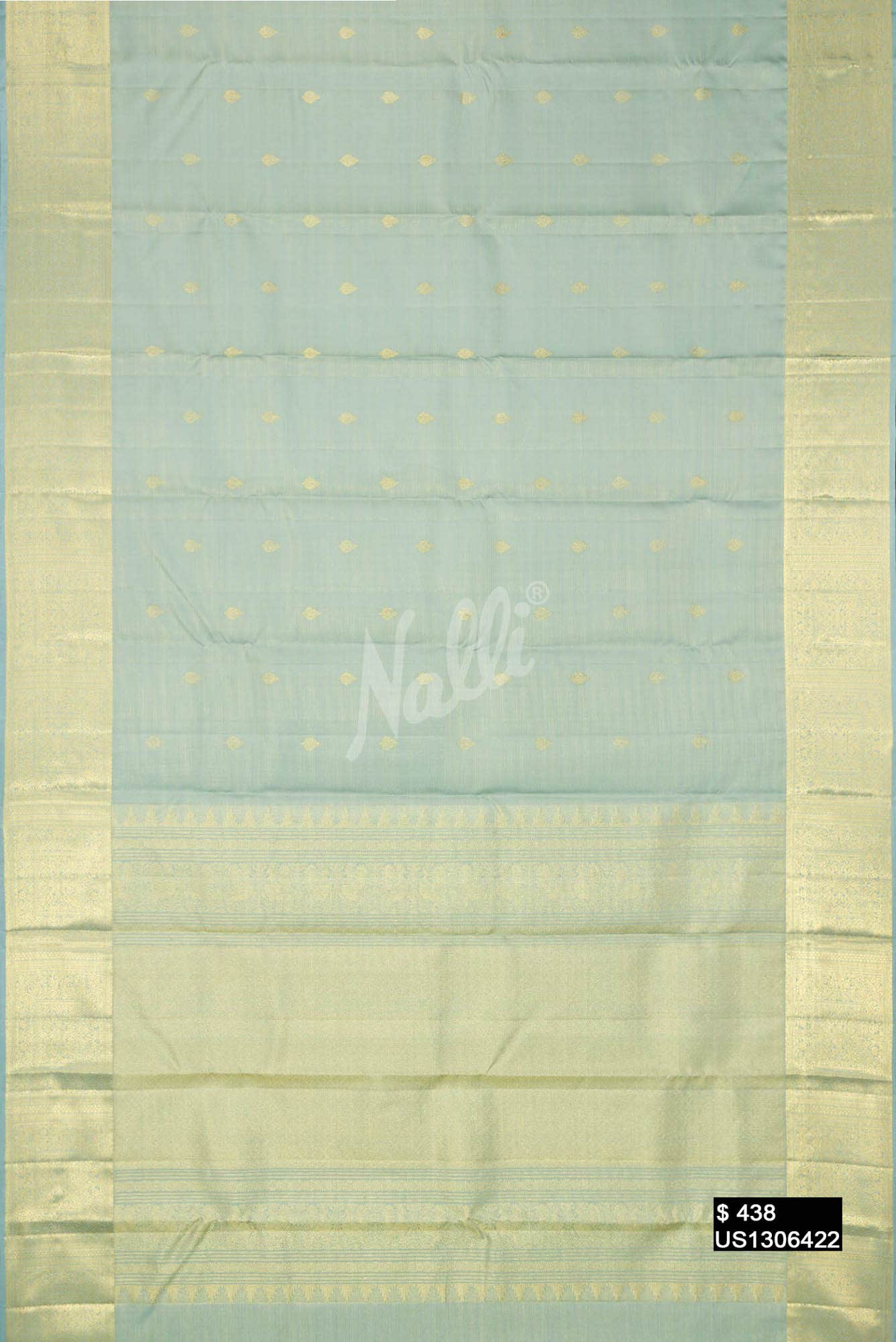 Grey Kanchipuram Silk Saree