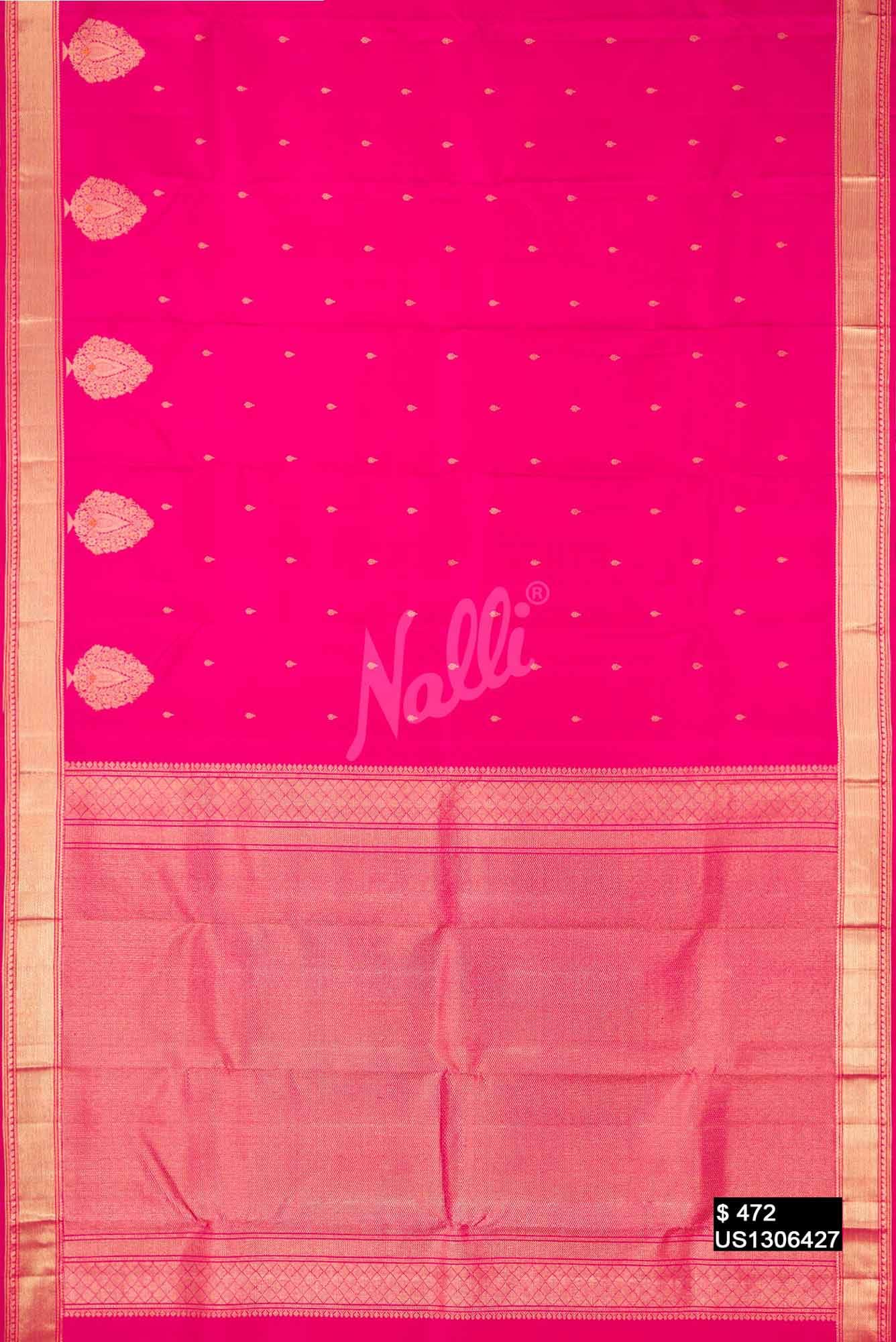 Pink Kanchipuram Silk Saree