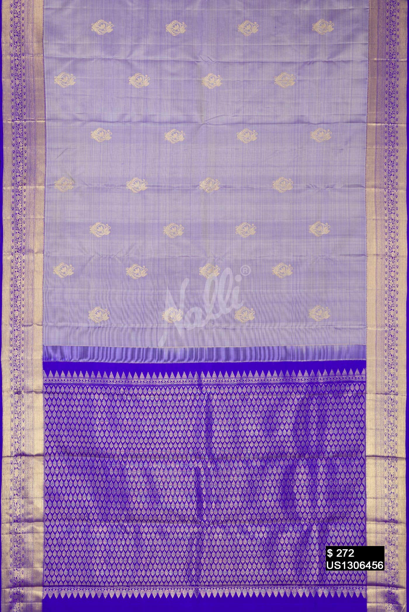Lavender Kanchipuram Silk Saree