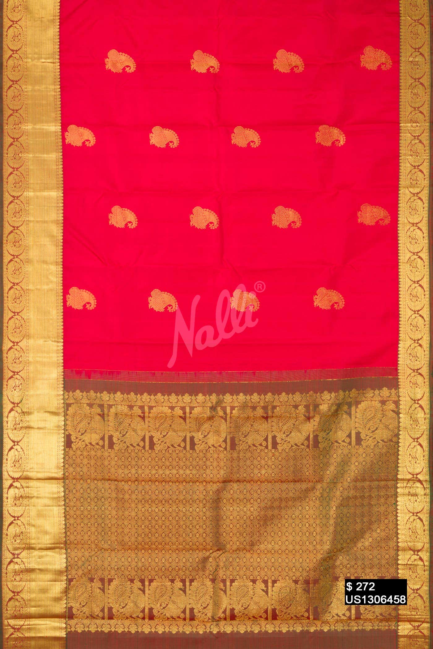 Red Kanchipuram Silk Saree