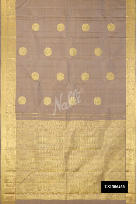 Grey Kanchipuram Silk Saree
