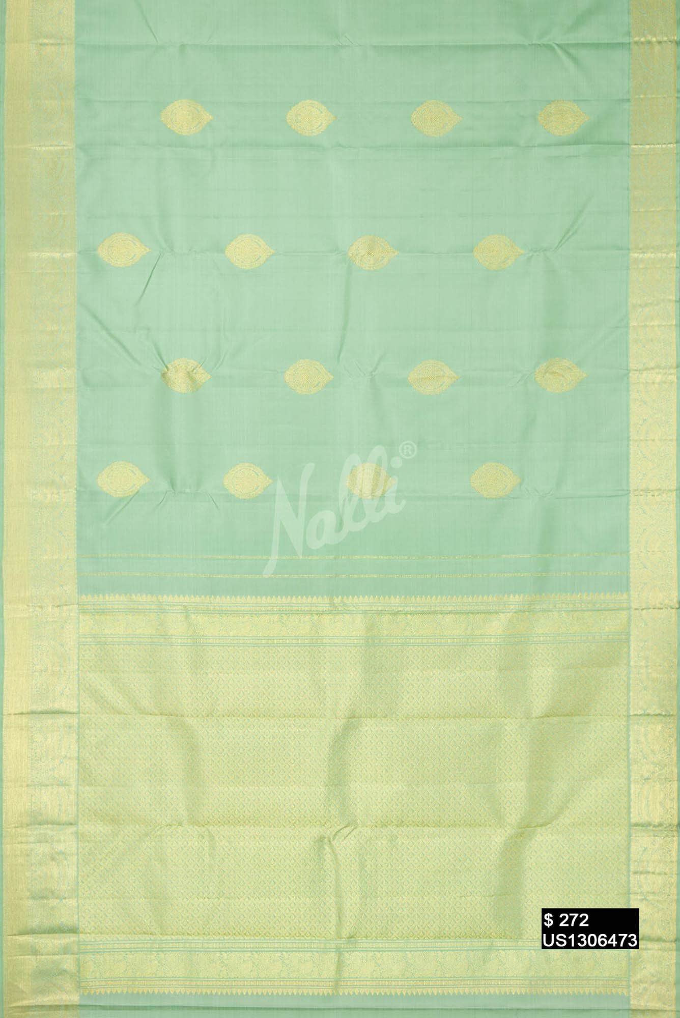 Light Green Kanchipuram Silk Saree
