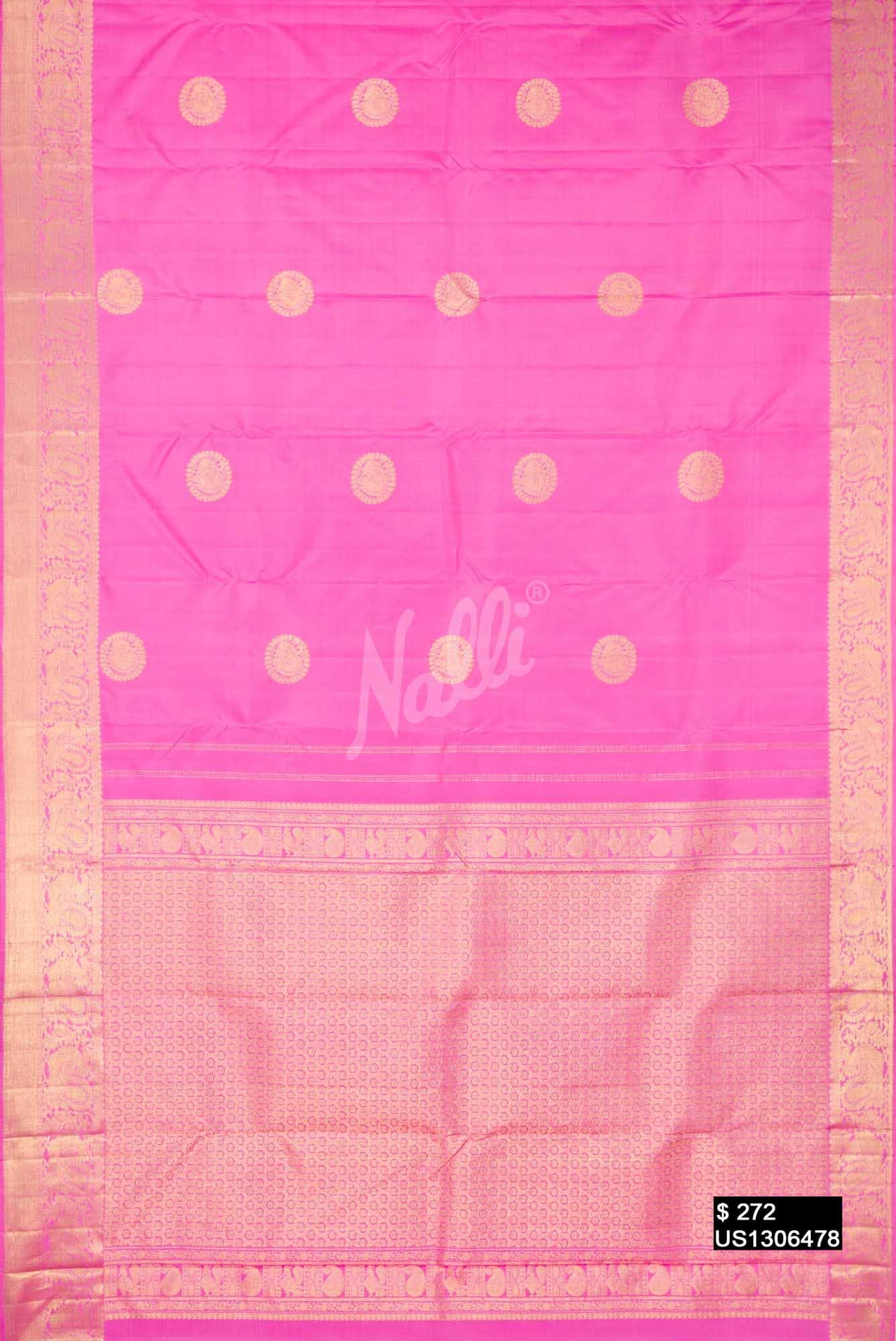 Pink Kanchipuram Silk Saree
