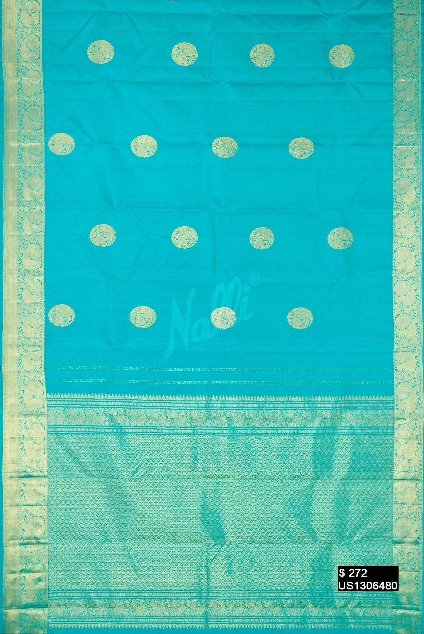 Blue Kanchipuram Silk Saree