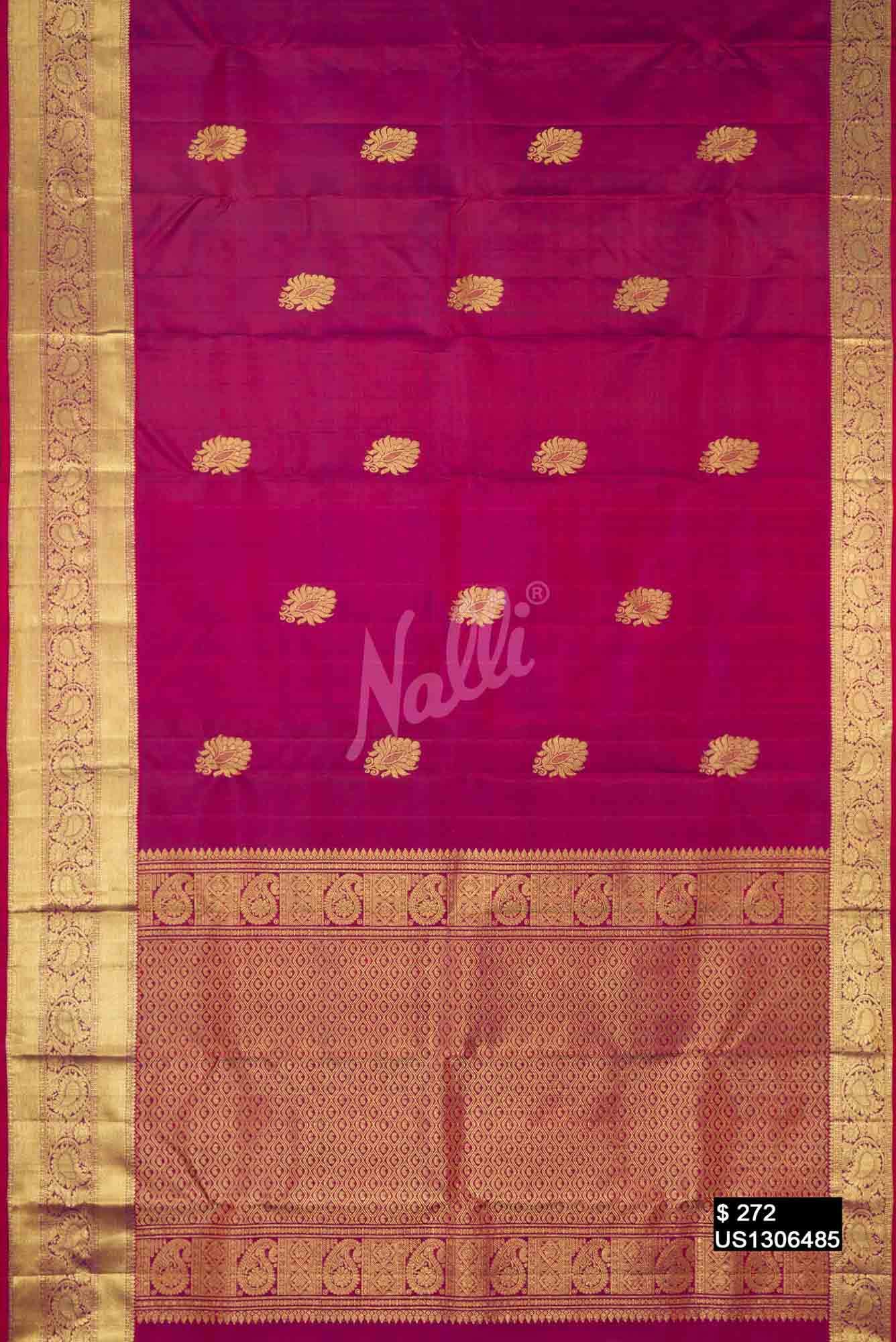 Magenta Kanchipuram Silk Saree