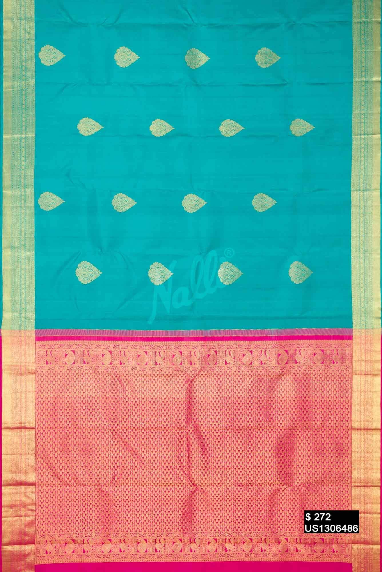 Blue Kanchipuram Silk Saree