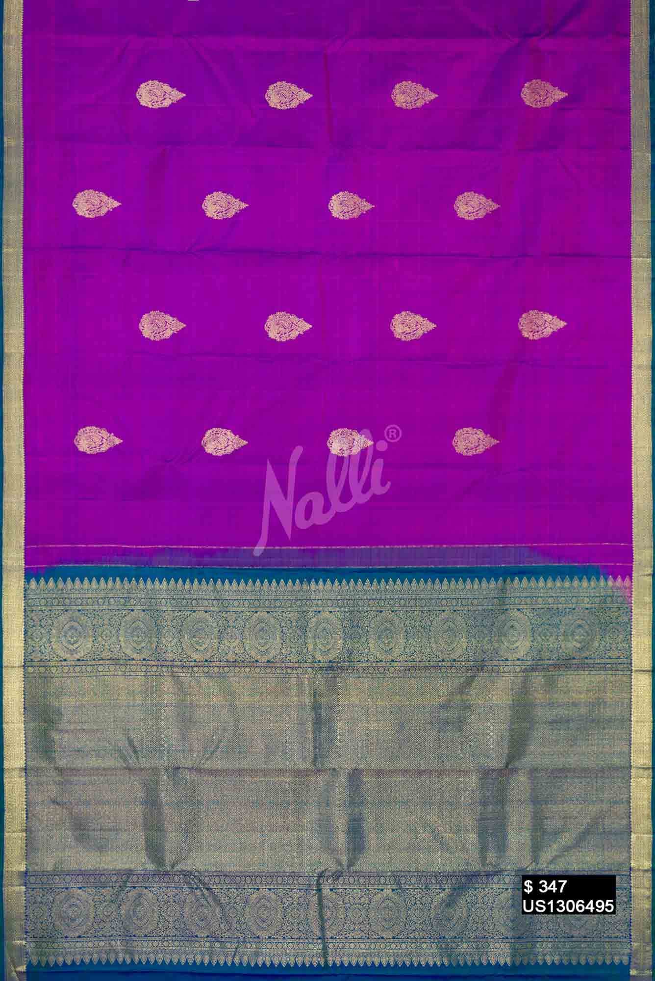 Purple Kanchipuram Silk Saree