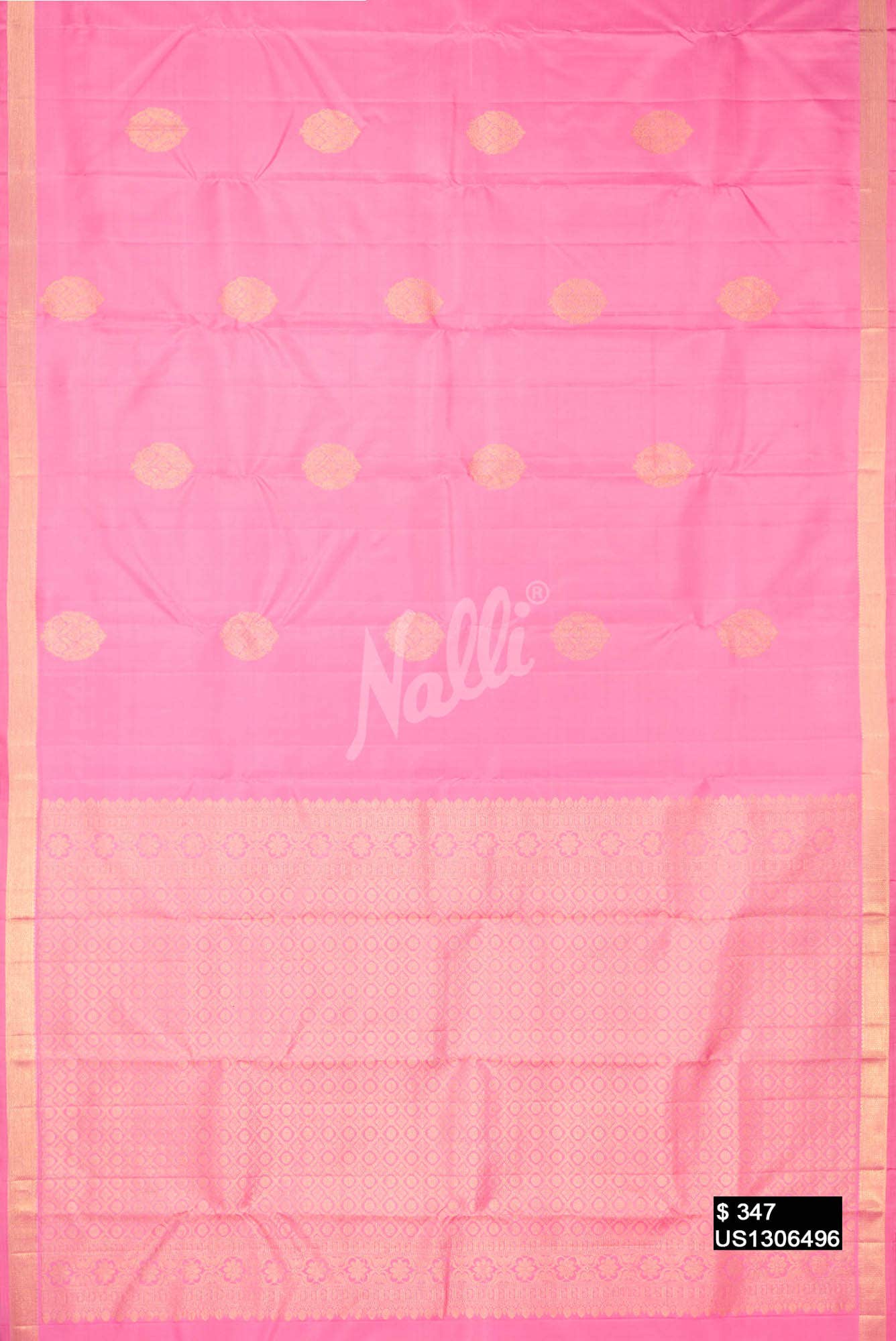 Pink Kanchipuram Silk Saree
